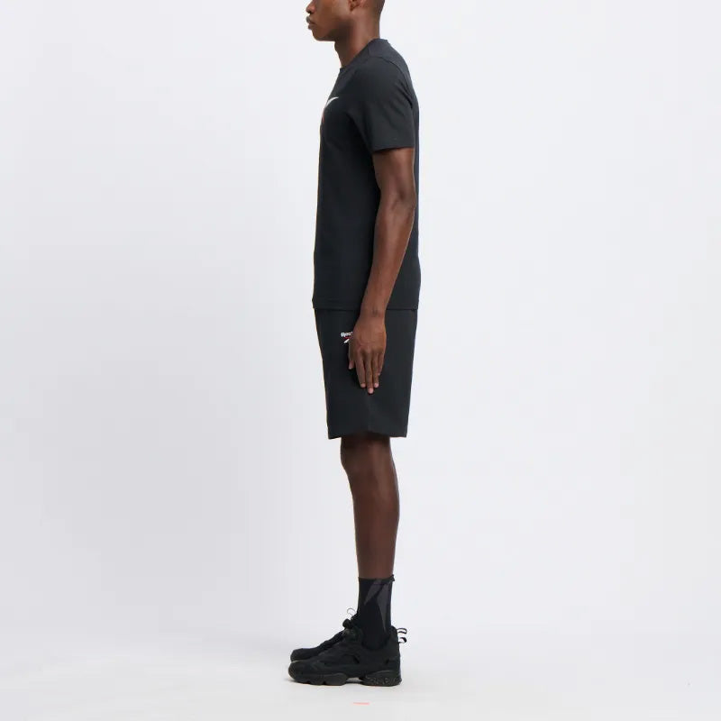 Reebok Apparel  Men's Reebok Identity Small Logo Ft Short Reebok Training App Men Black Reg