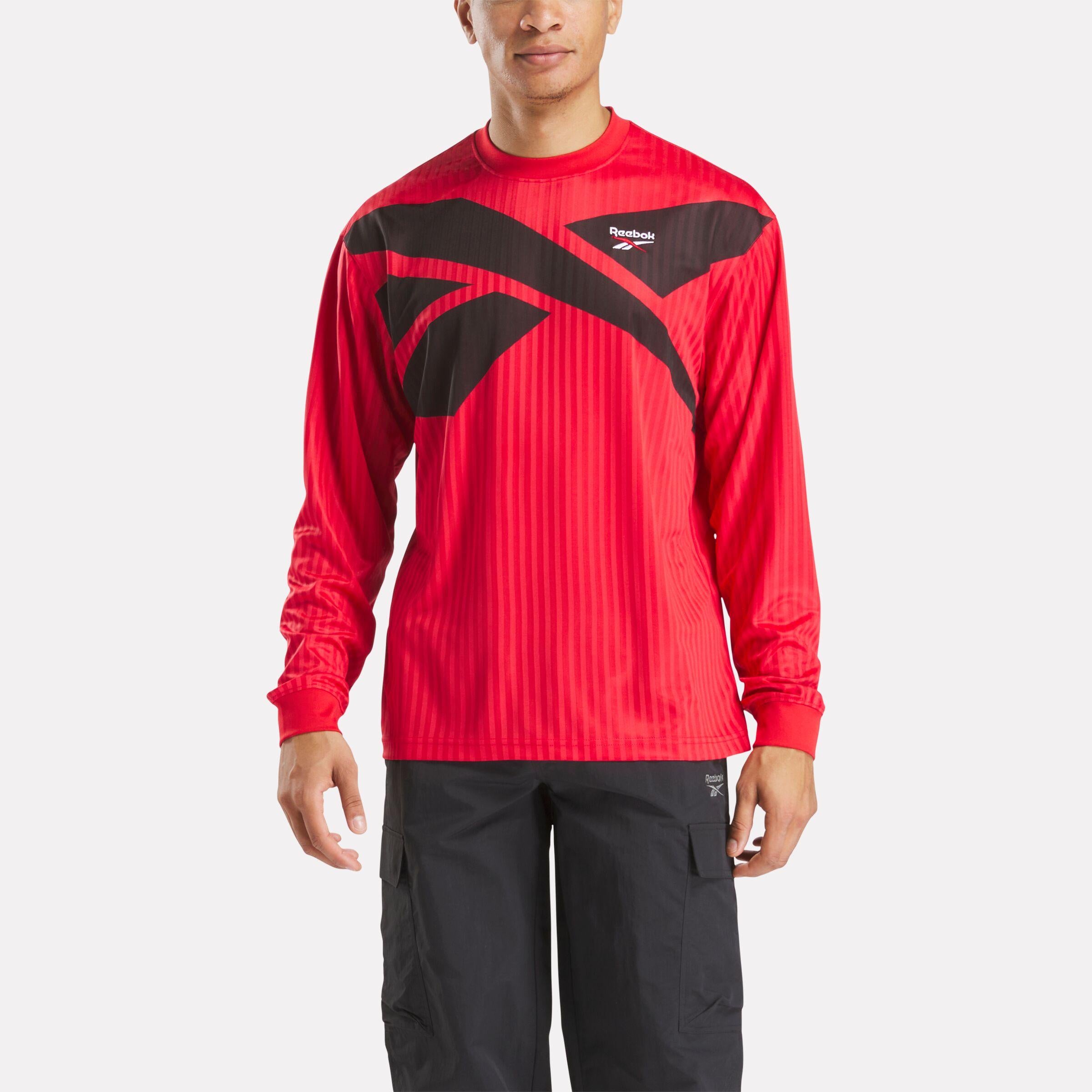 Reebok Apparel  Unisex' Ri Cross Check Ls Jersey Reebok Classics App Men Red Reg