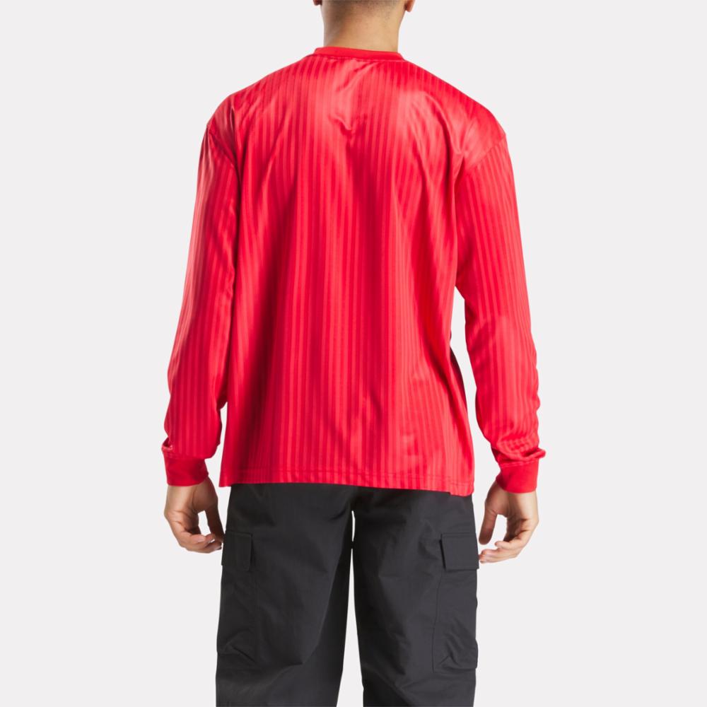 Reebok Apparel  Unisex' Ri Cross Check Ls Jersey Reebok Classics App Men Red Reg