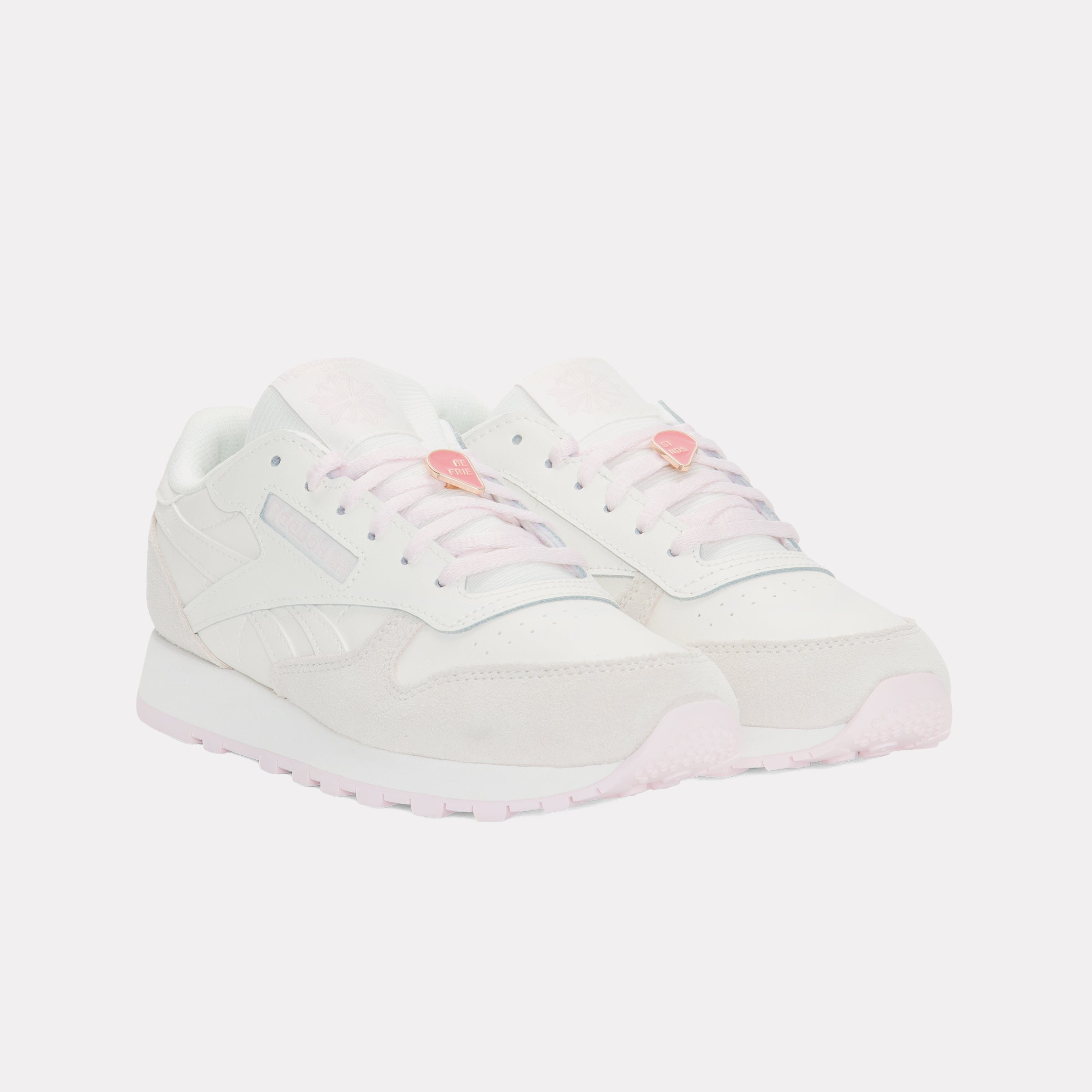 Reebok Girl's' Classic Leather Junior  M In Chalk/Frostedberry