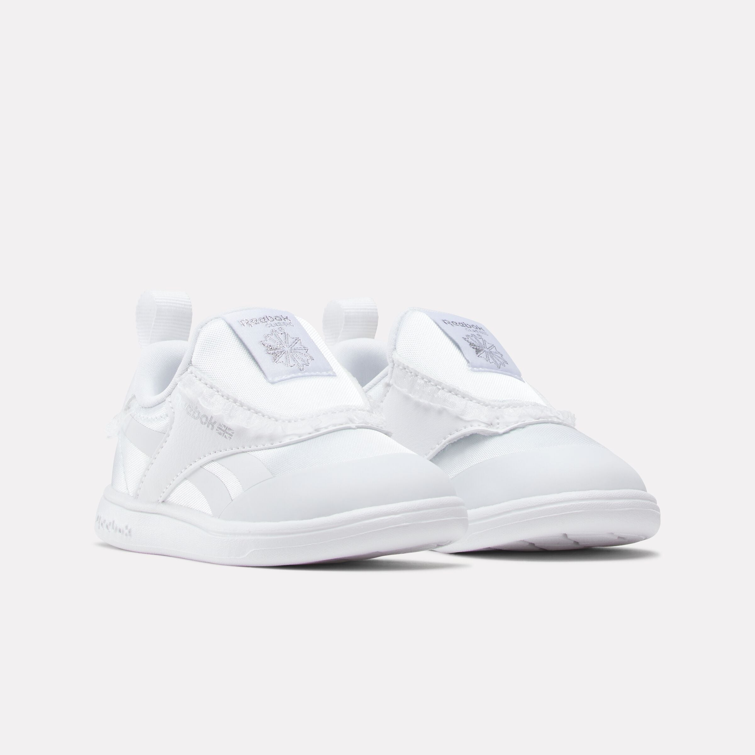 Reebok Girl's' Club C Revenge Slip-On  In White/Silver M