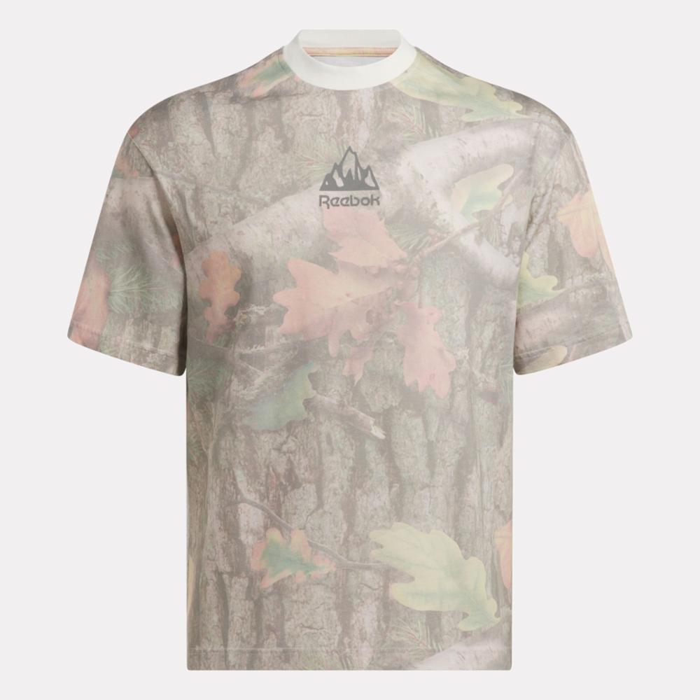 Reebok Unisex' Rbk Market Aop Tee  In Black REG