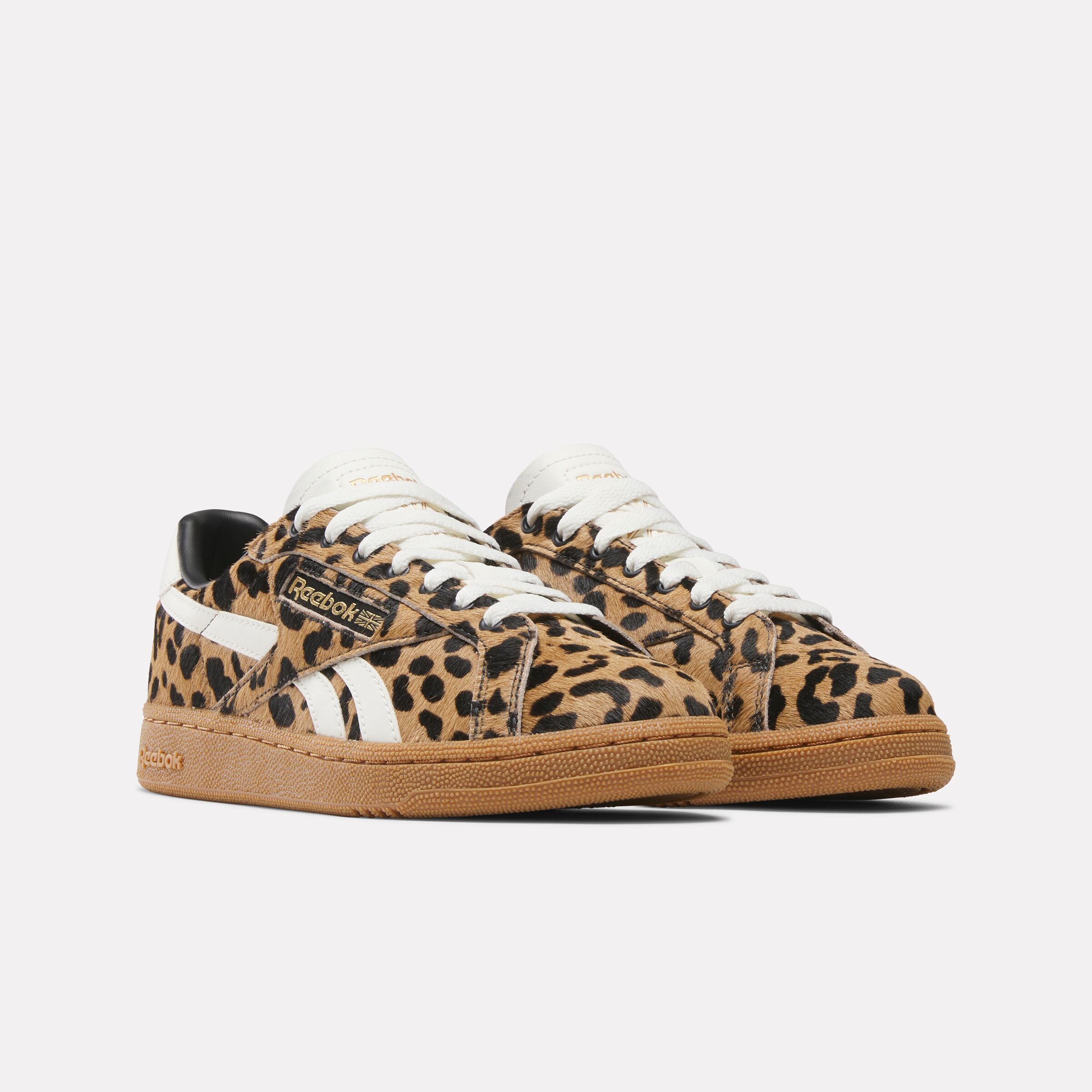 Reebok Women's Club C Grounds Uk  In Cheetah/Cheetah/Chalk M