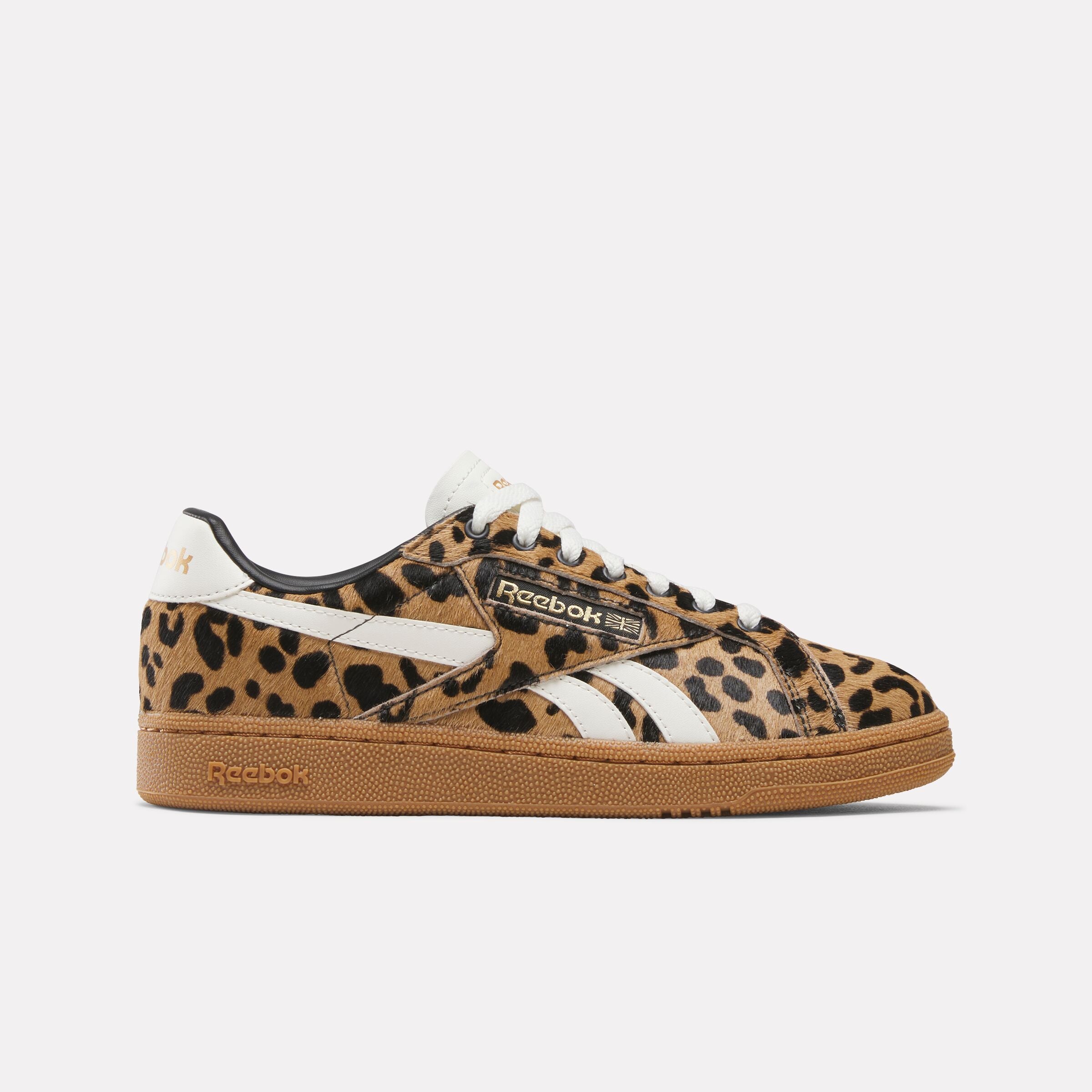 Reebok Women's Club C Grounds Uk  In Cheetah/Cheetah/Chalk M