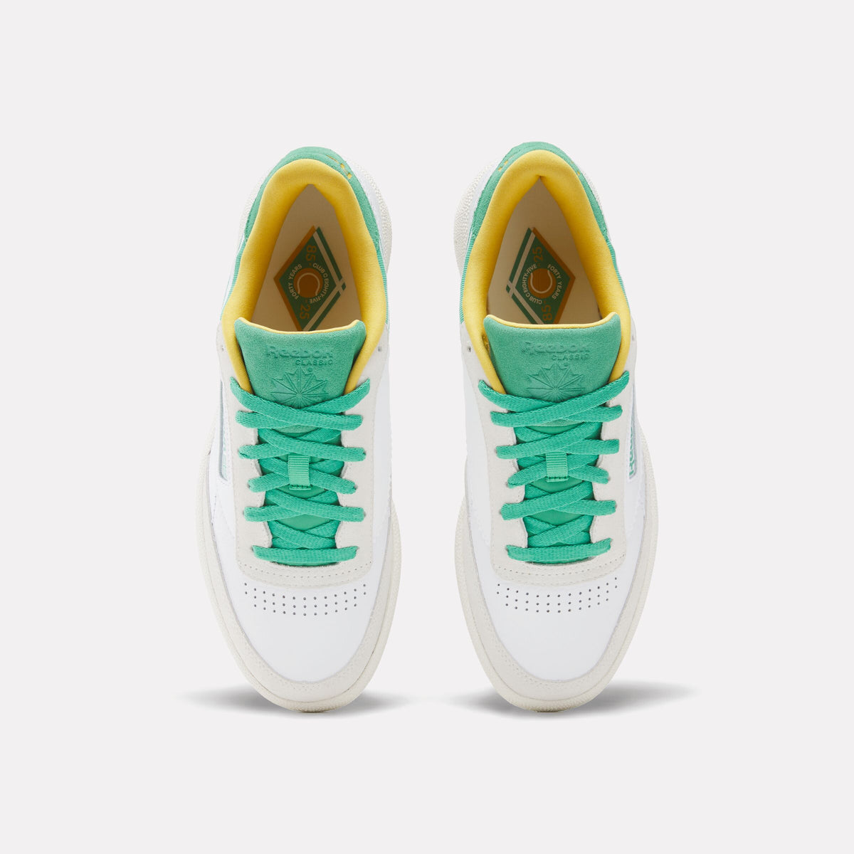 Reebok Unisex' Club C 85  In White/Upgradegreen M