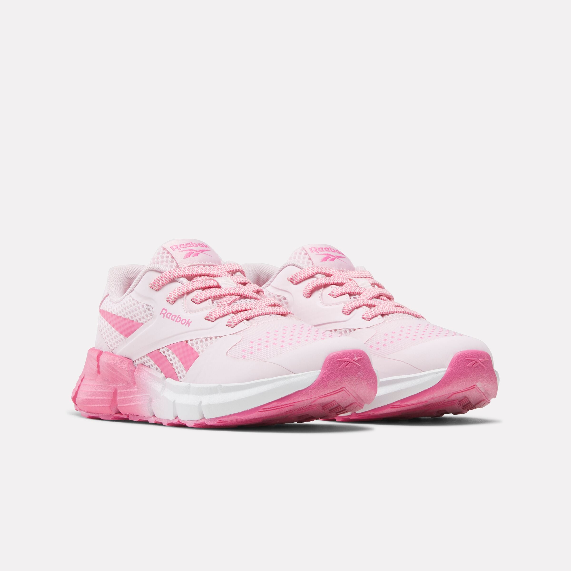 Reebok Girl's' Zig Dynamica 5 Elastic Lace  In Frostedberry/Truepink/White M