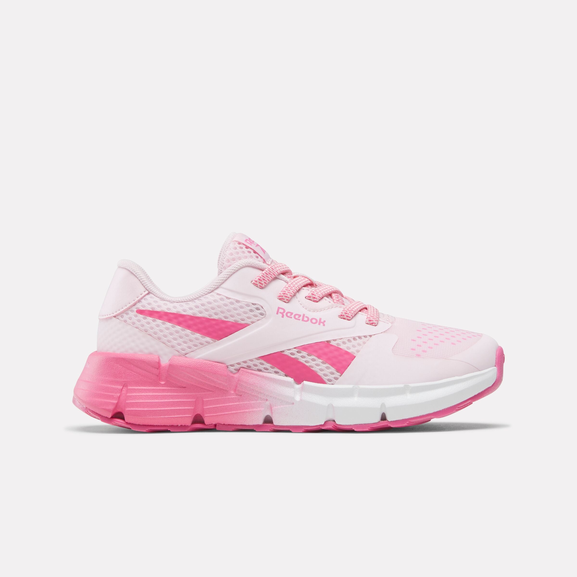 Reebok Girl's' Zig Dynamica 5 Elastic Lace  In Frostedberry/Truepink/White M