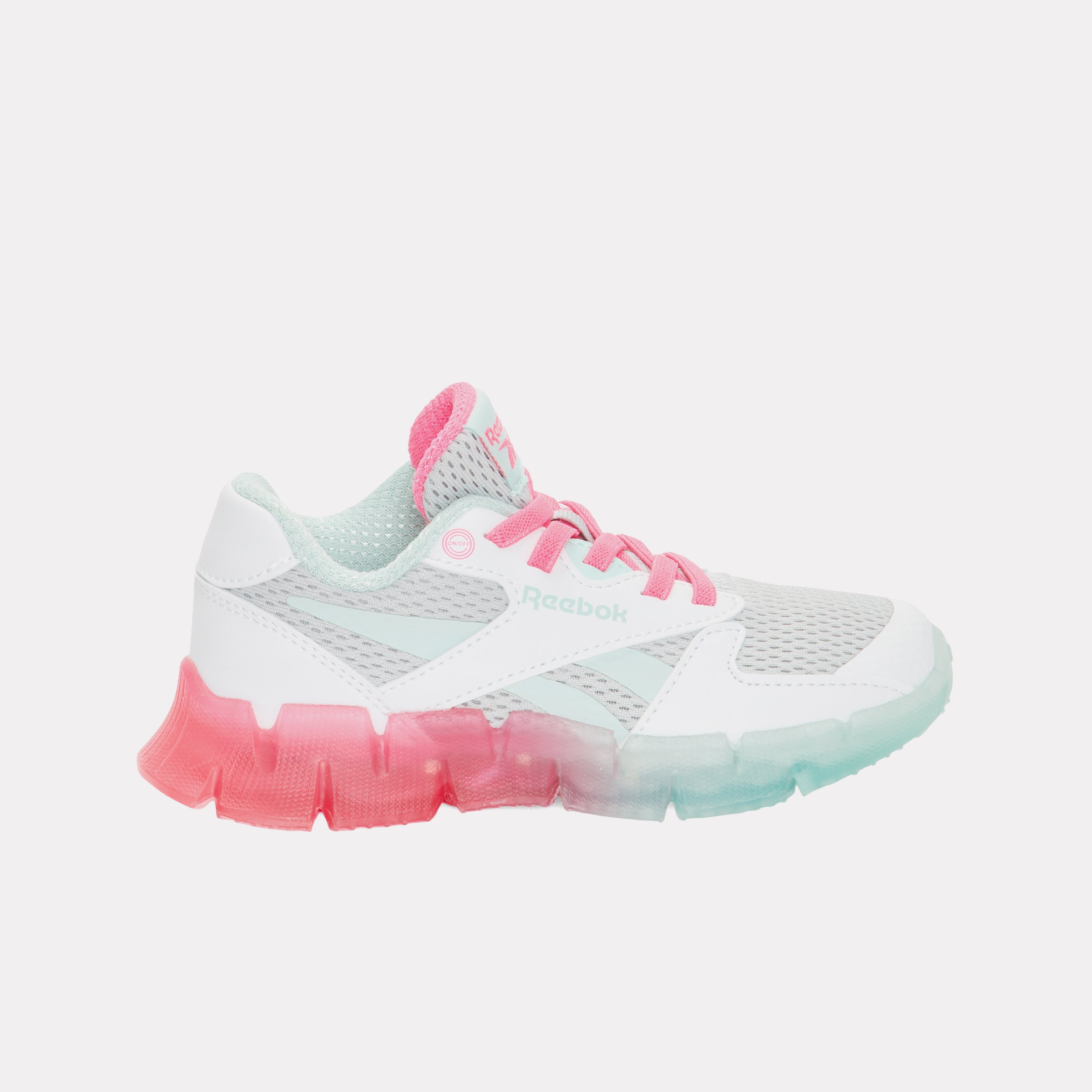 Reebok Girl's' Zig N Glow 2 Elastic Lace  In Grey1 M