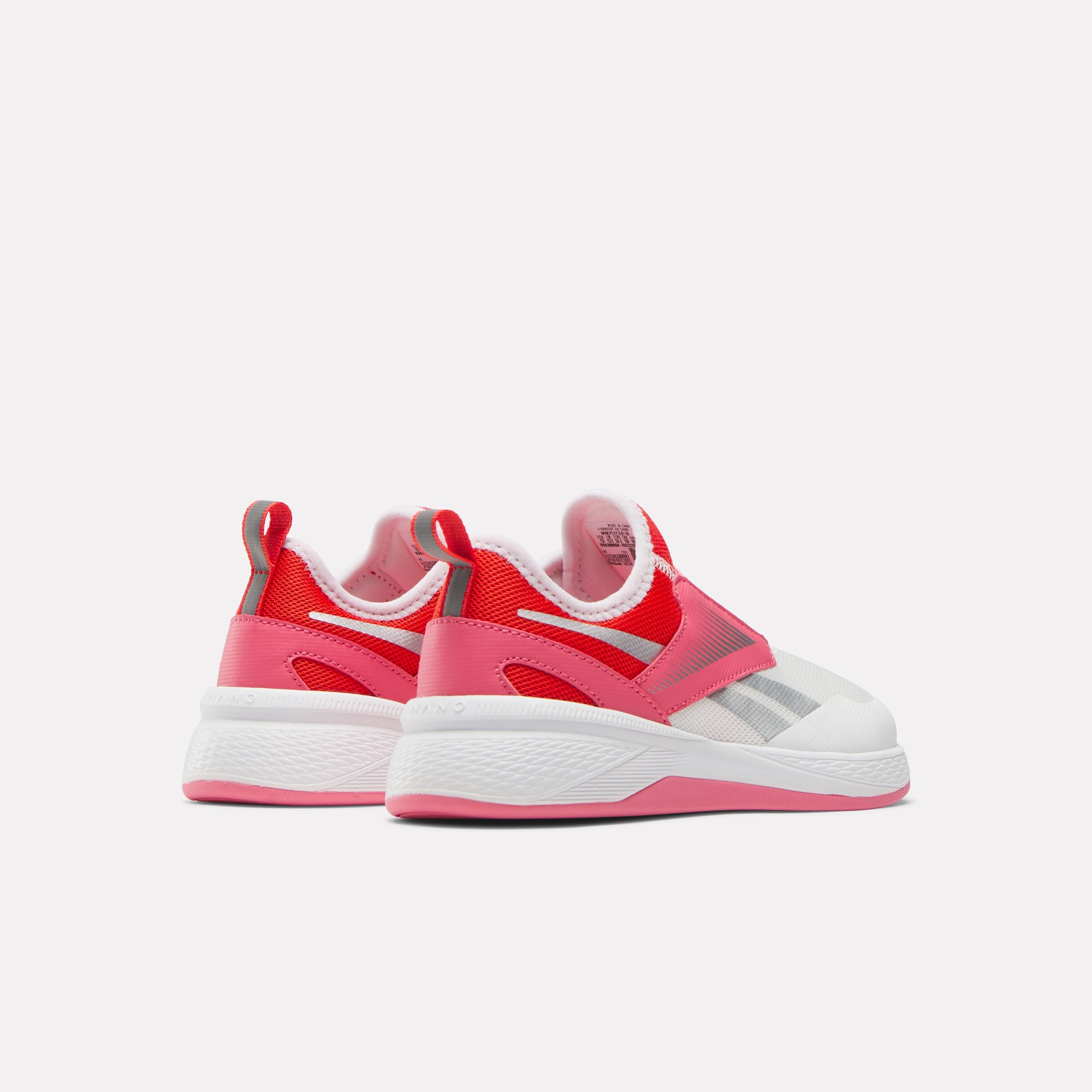 Reebok Girl's' Nano Play Slip-On  In White/Passionpink/Cherry M