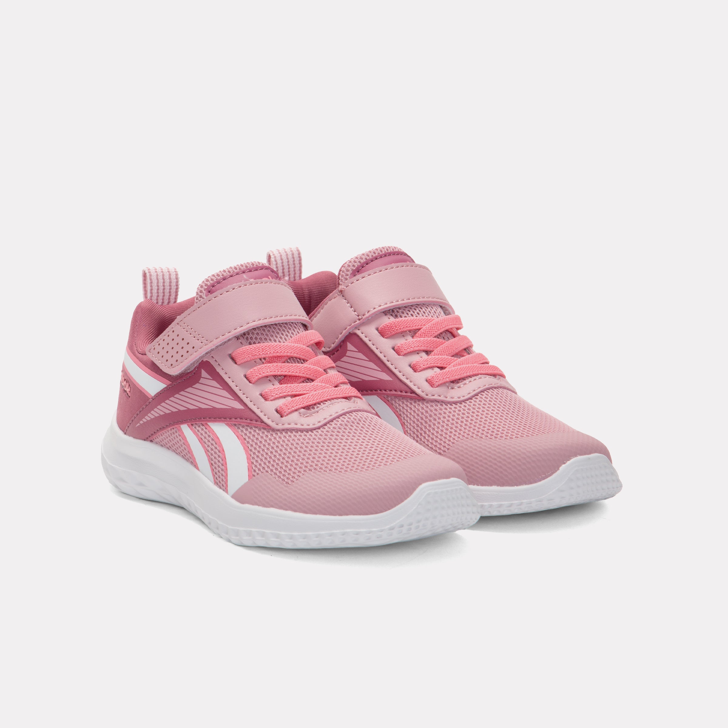 Reebok Girl's' Rush Runner 5 Elastic Lace & Top Strap  In Dusty Rose M