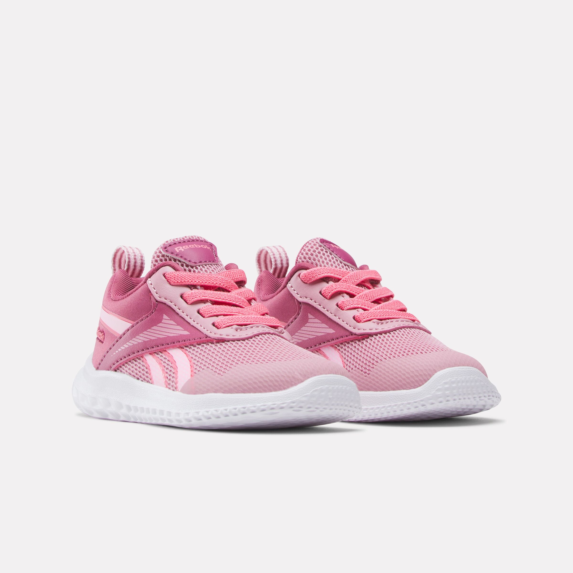 Reebok Girl's' Rush Runner 5 Elastic Lace  M In Dusty Rose