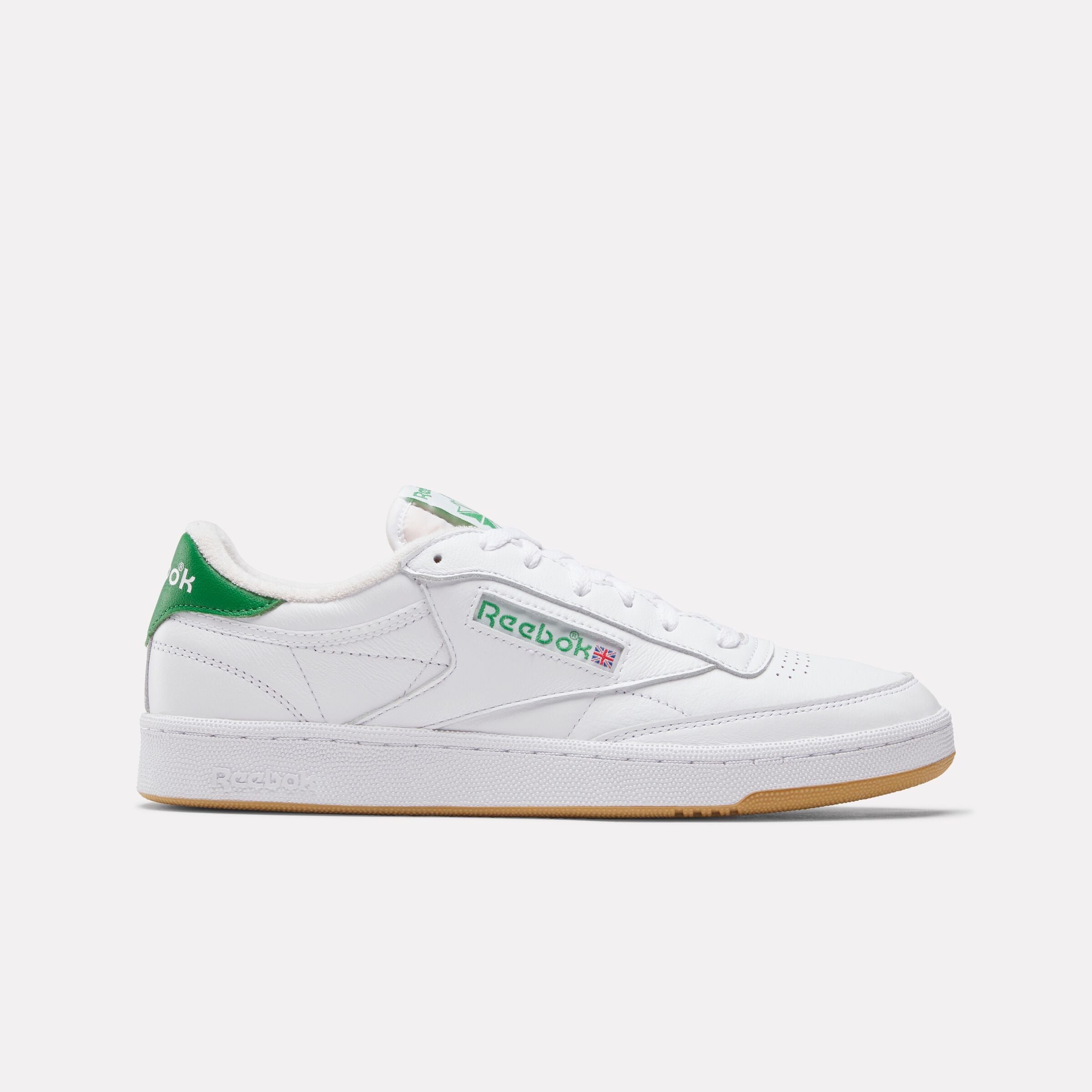 Reebok Unisex' Club C 85 Vintage  In White/Glengreen/Rbkrubbber M