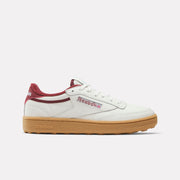 Reebok Women's Club C Golf  In Chalk/Classic Burgundy M