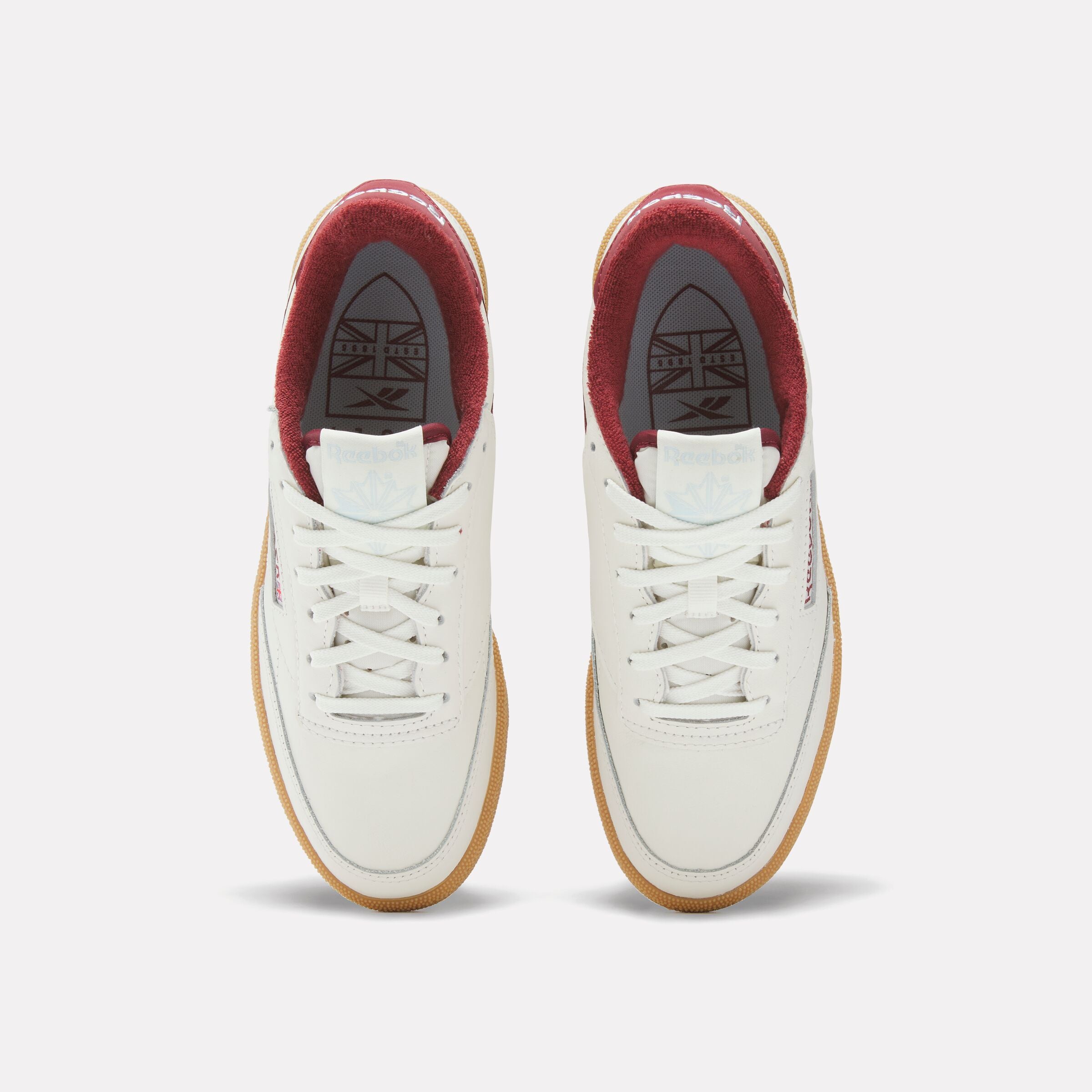 Reebok Women's Club C Golf  In Chalk/Classic Burgundy M