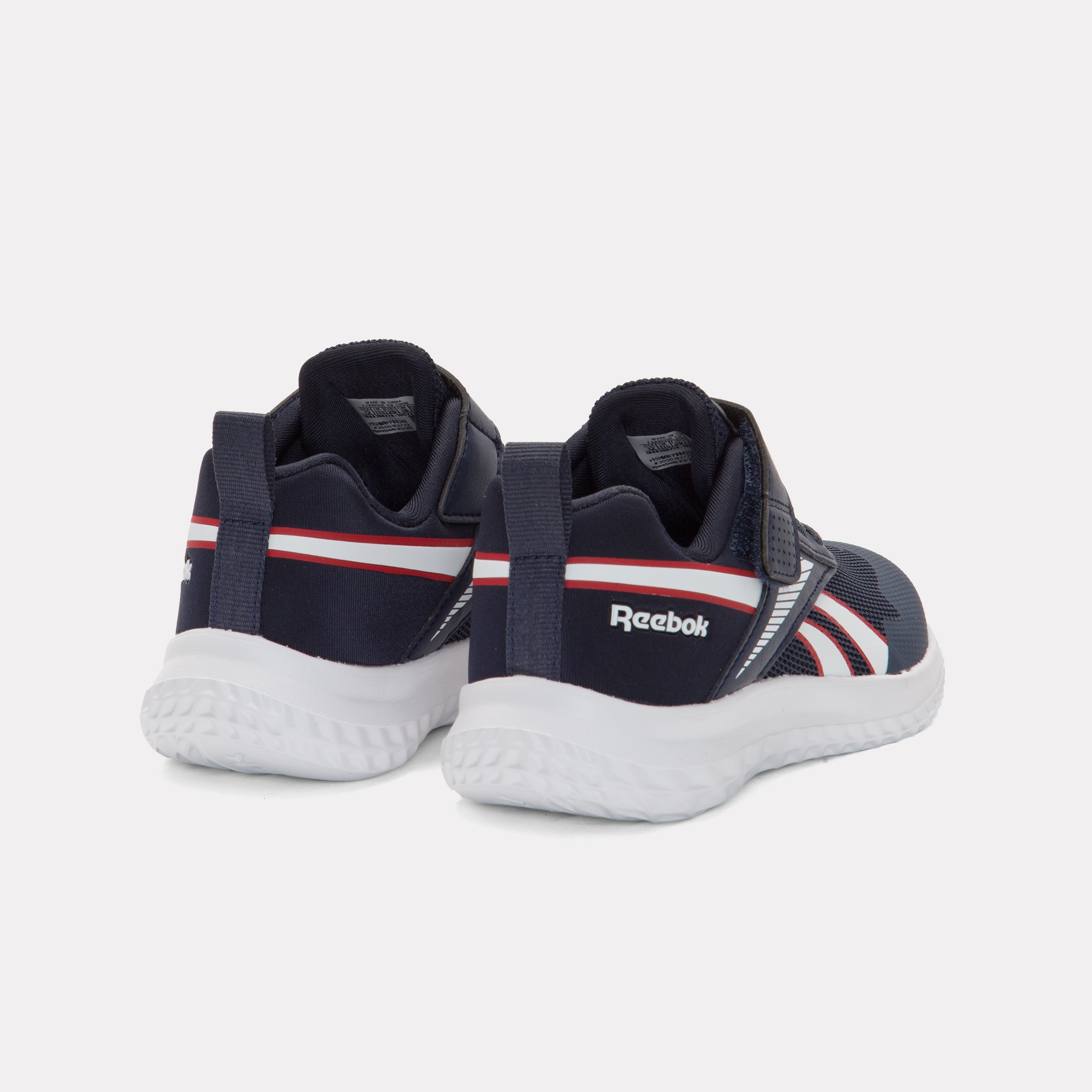 Reebok Kids' Rush Runner 5 Elastic Lace & Top Strap Child  In Vector Navy Navy M
