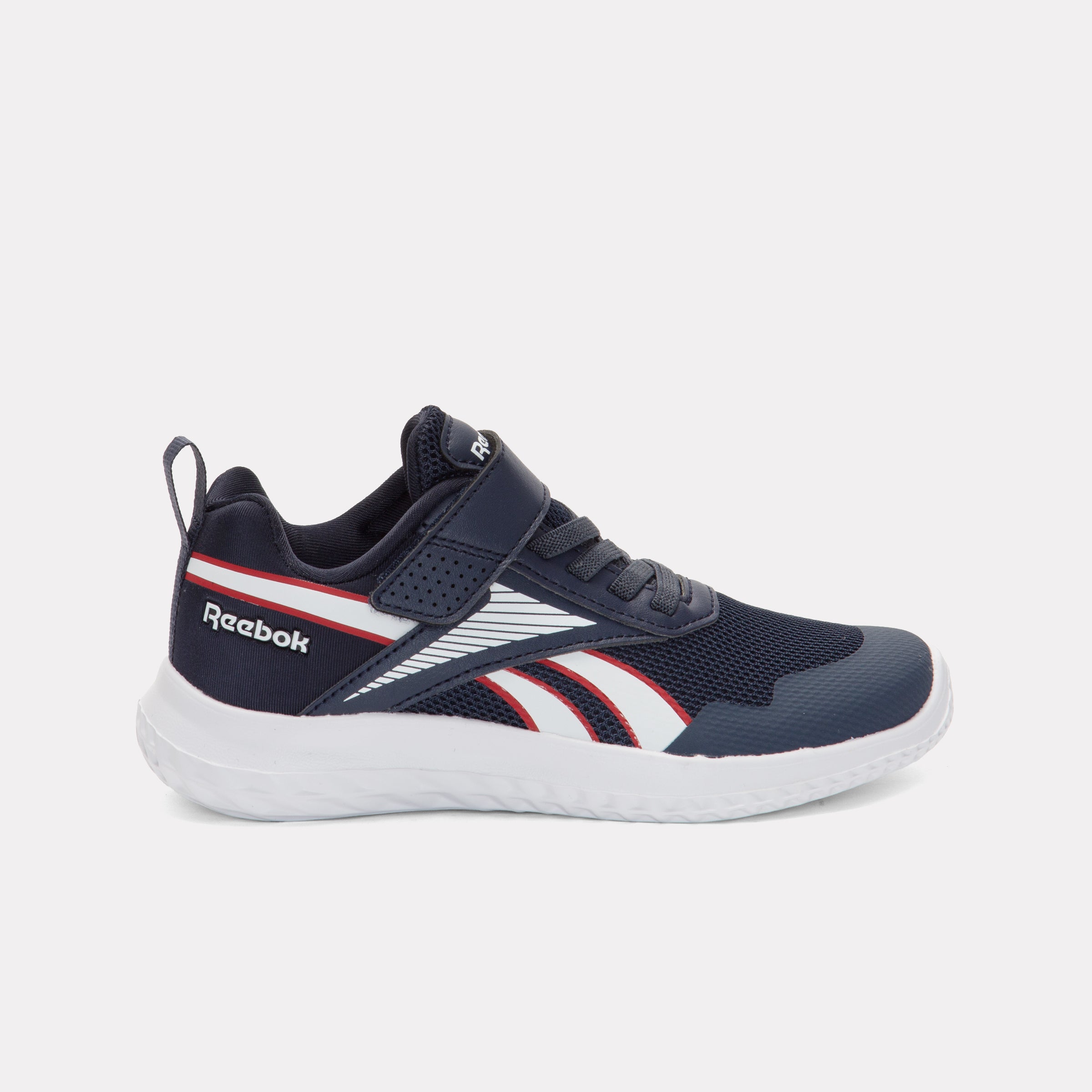 Reebok Kids' Rush Runner 5 Elastic Lace & Top Strap Child  In Vector Navy Navy M