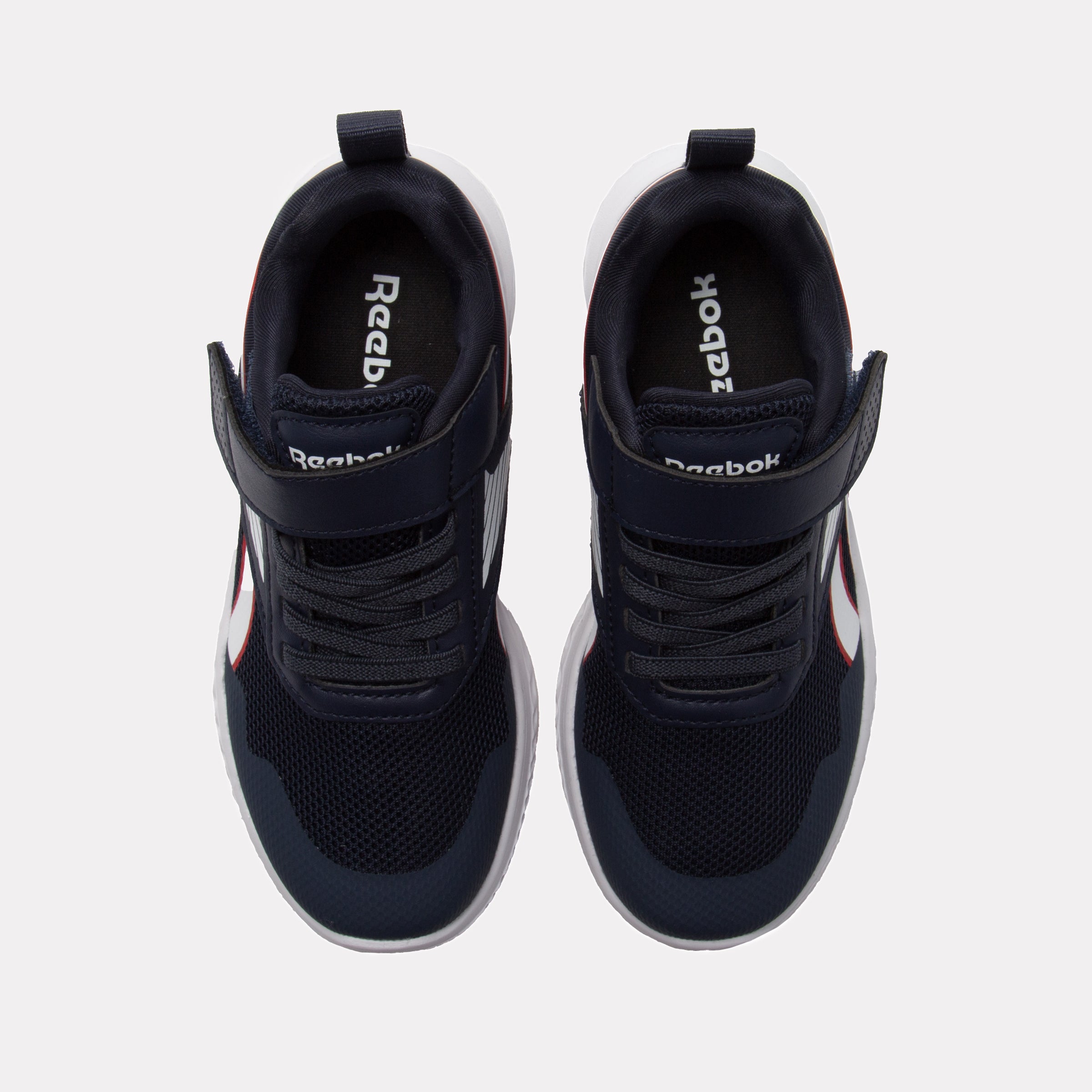 Reebok Kids' Rush Runner 5 Elastic Lace & Top Strap Child  In Vector Navy Navy M