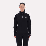Reebok Women's 3/4 Zip Overhead Top  In Black REG