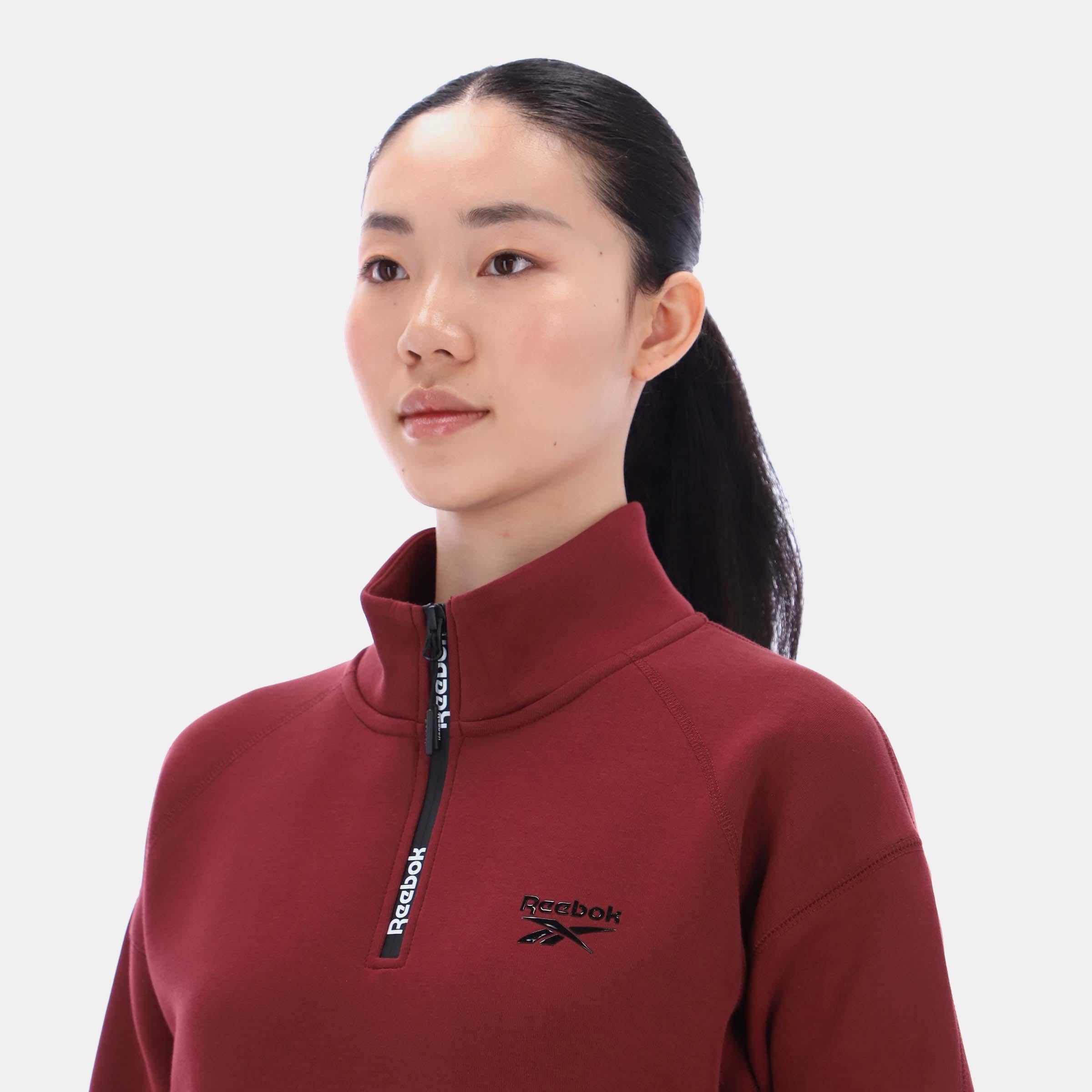 Reebok Apparel  Women's 3/4 Zip Overhead Top Red Reg