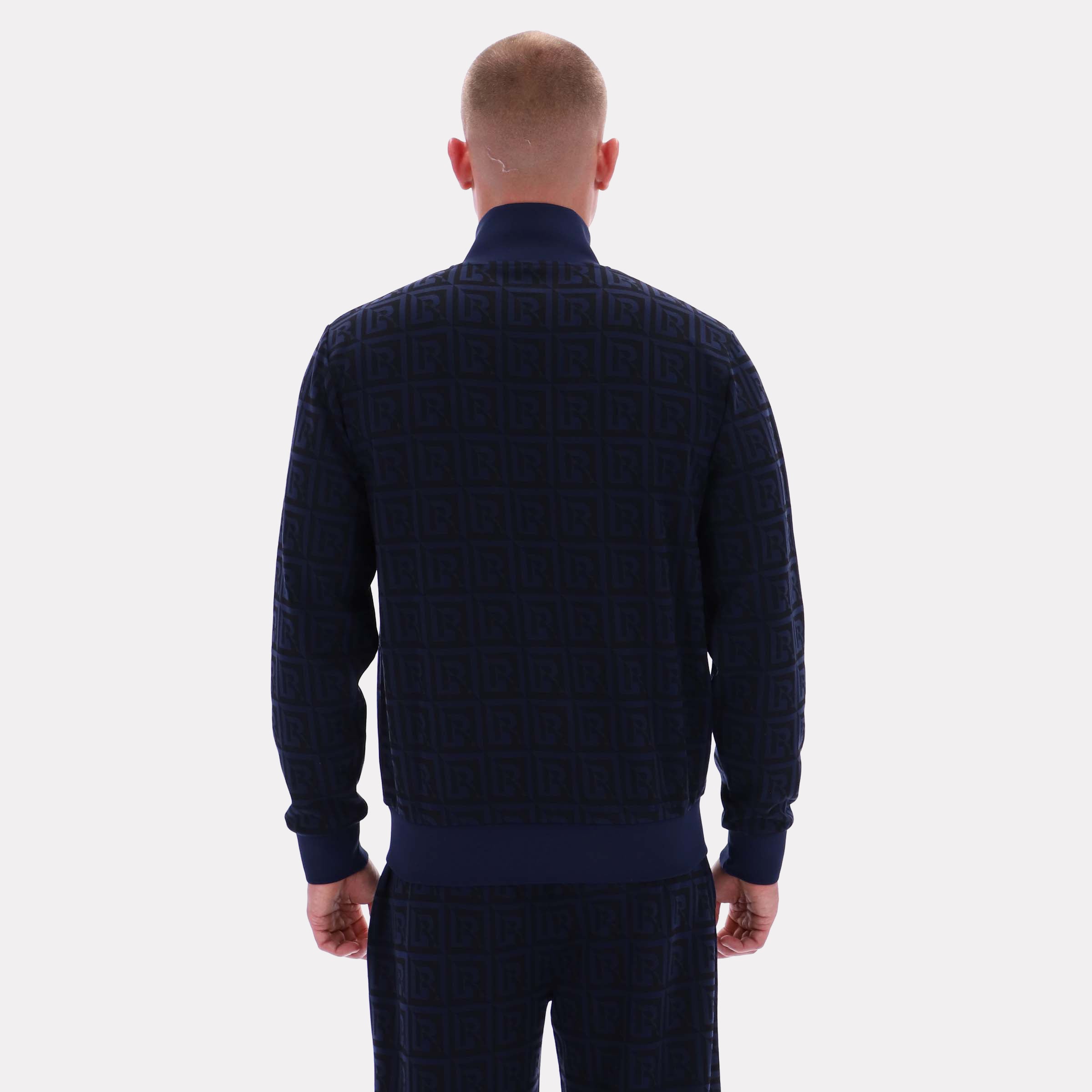 Reebok Men's Monogram Track Top  In Navy REG