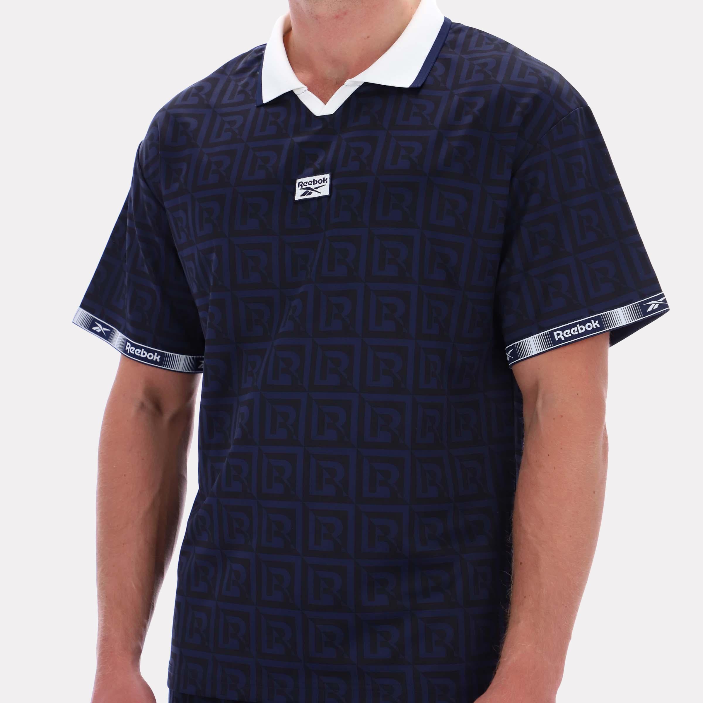 Reebok Apparel  Men's Monogram Football Polo Reebok Classics App Men Blue Reg