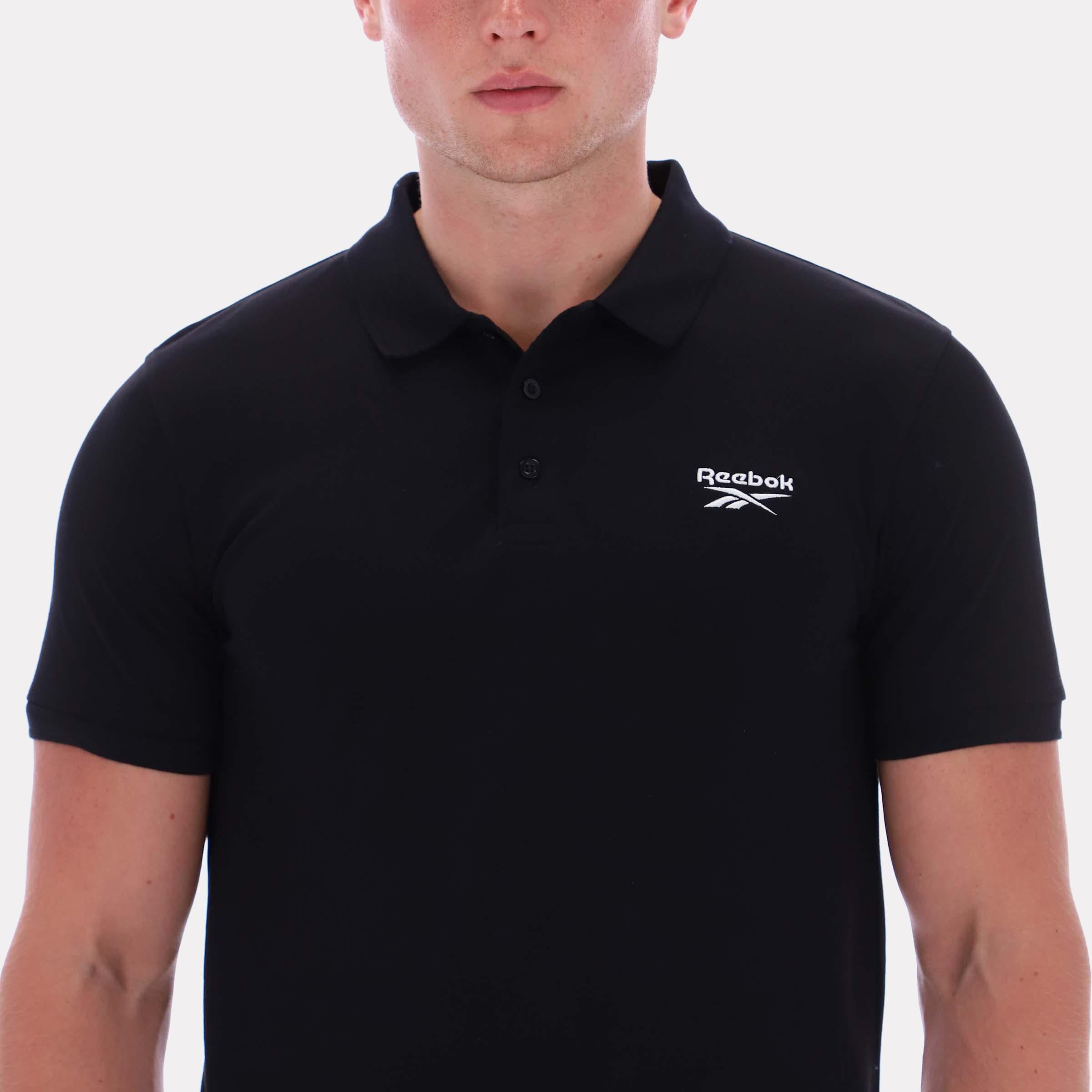 Reebok Apparel  Men's Blaze Embroidered Ss Polo Shirt Reebok Classics App Men Black Reg