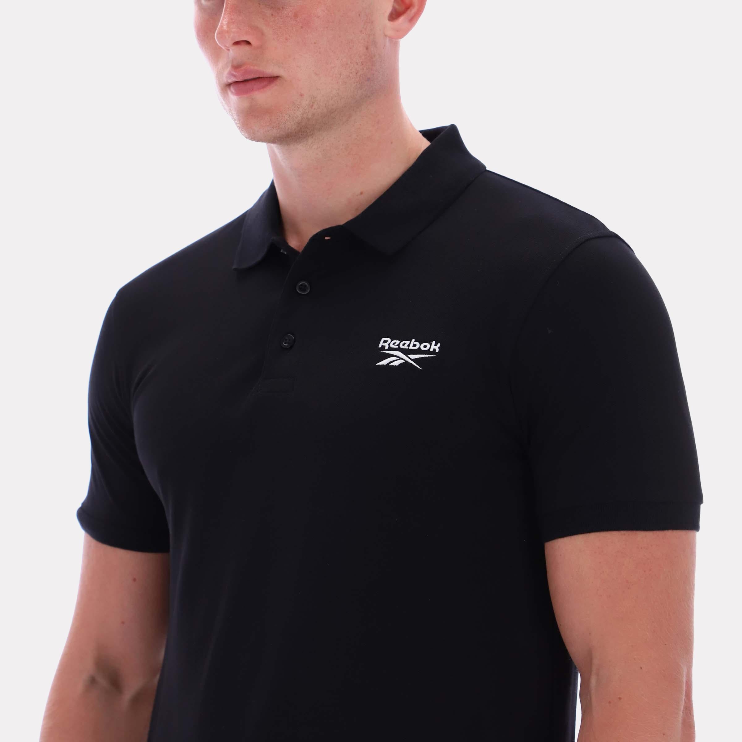 Reebok Apparel  Men's Blaze Embroidered Ss Polo Shirt Reebok Classics App Men Black Reg