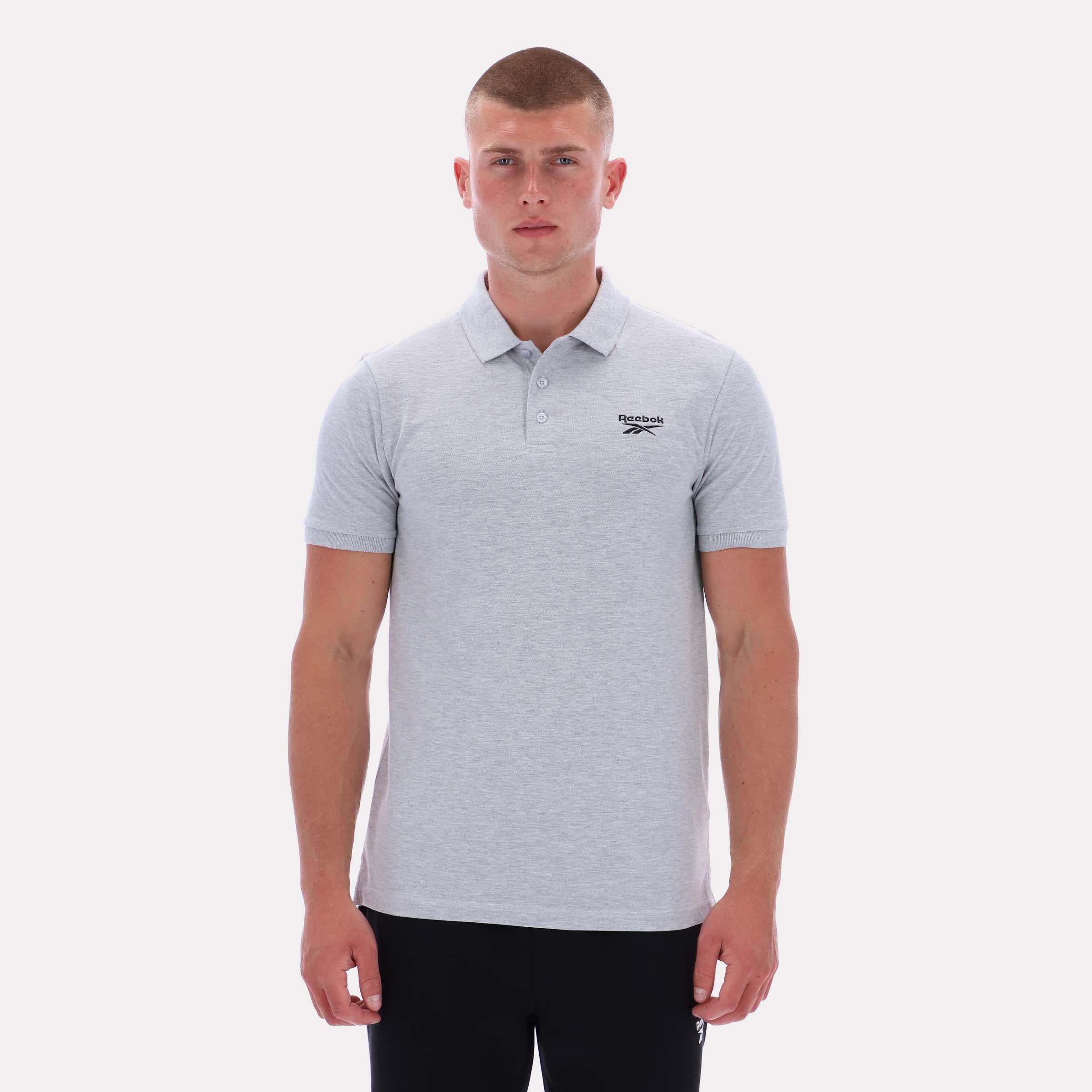 Reebok Apparel  Men's Blaze Embroidered Ss Polo Shirt Reebok Classics App Men Grey Reg