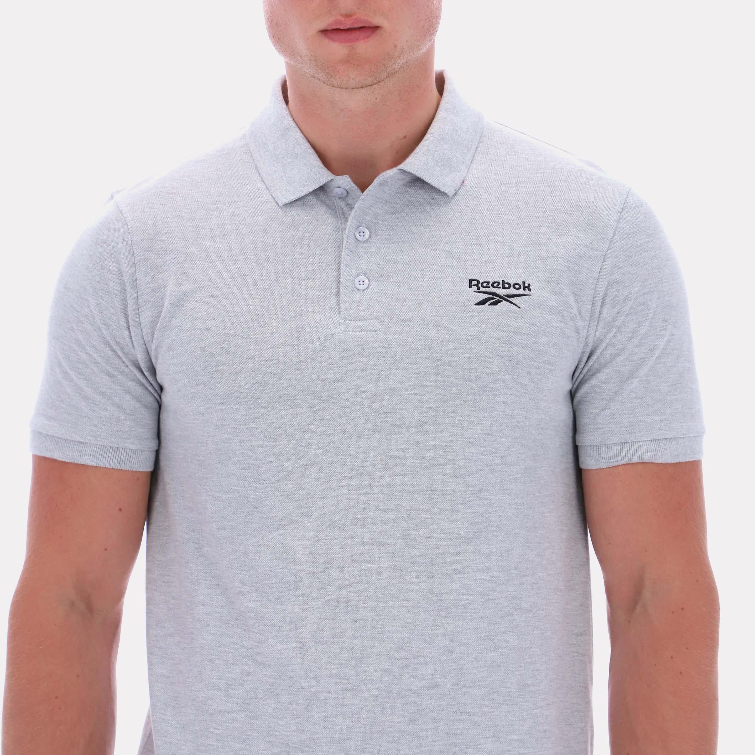 Reebok Apparel  Men's Blaze Embroidered Ss Polo Shirt Reebok Classics App Men Grey Reg