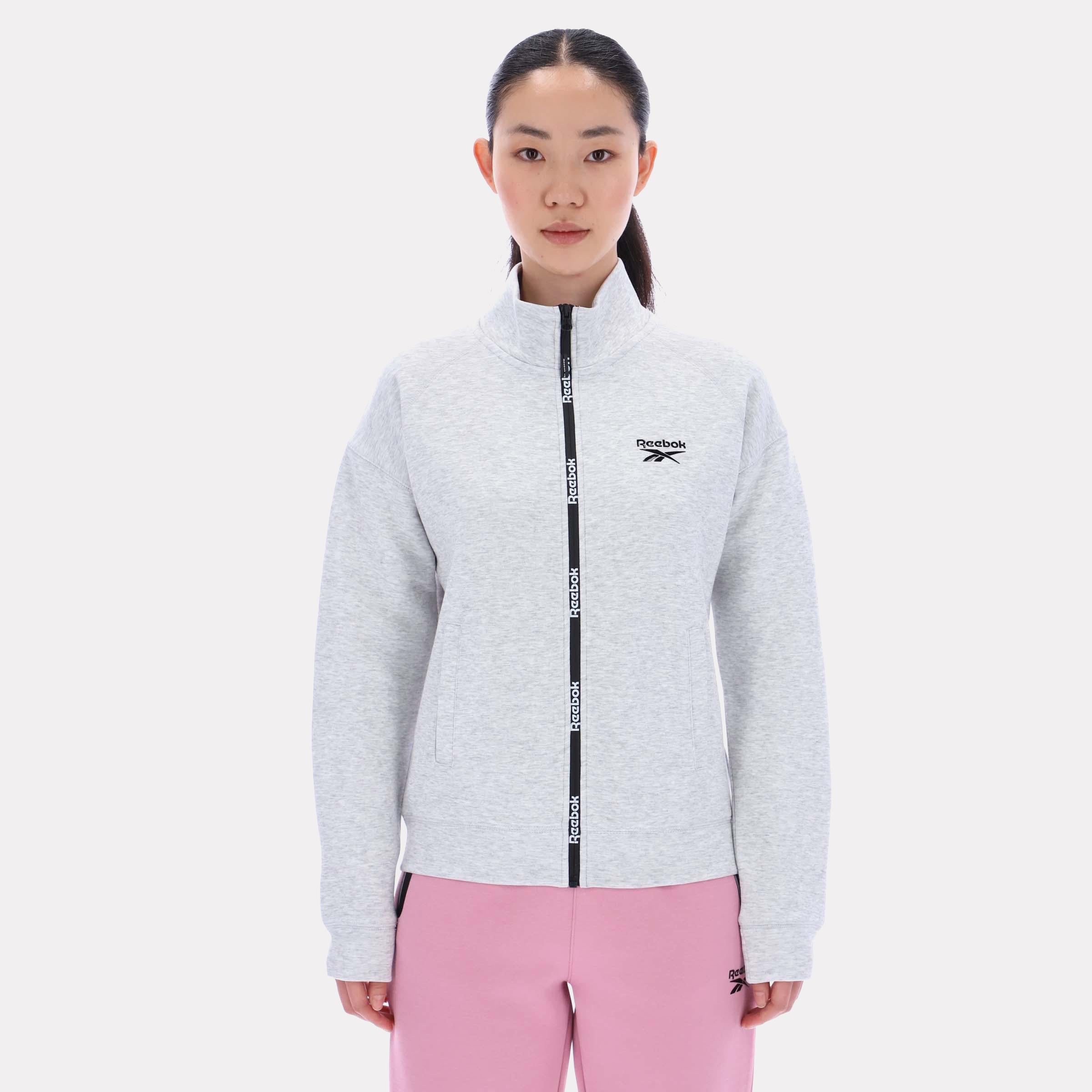 Reebok Apparel  Women's Zip Through Track Top Reebok Classics App Women Grey Reg