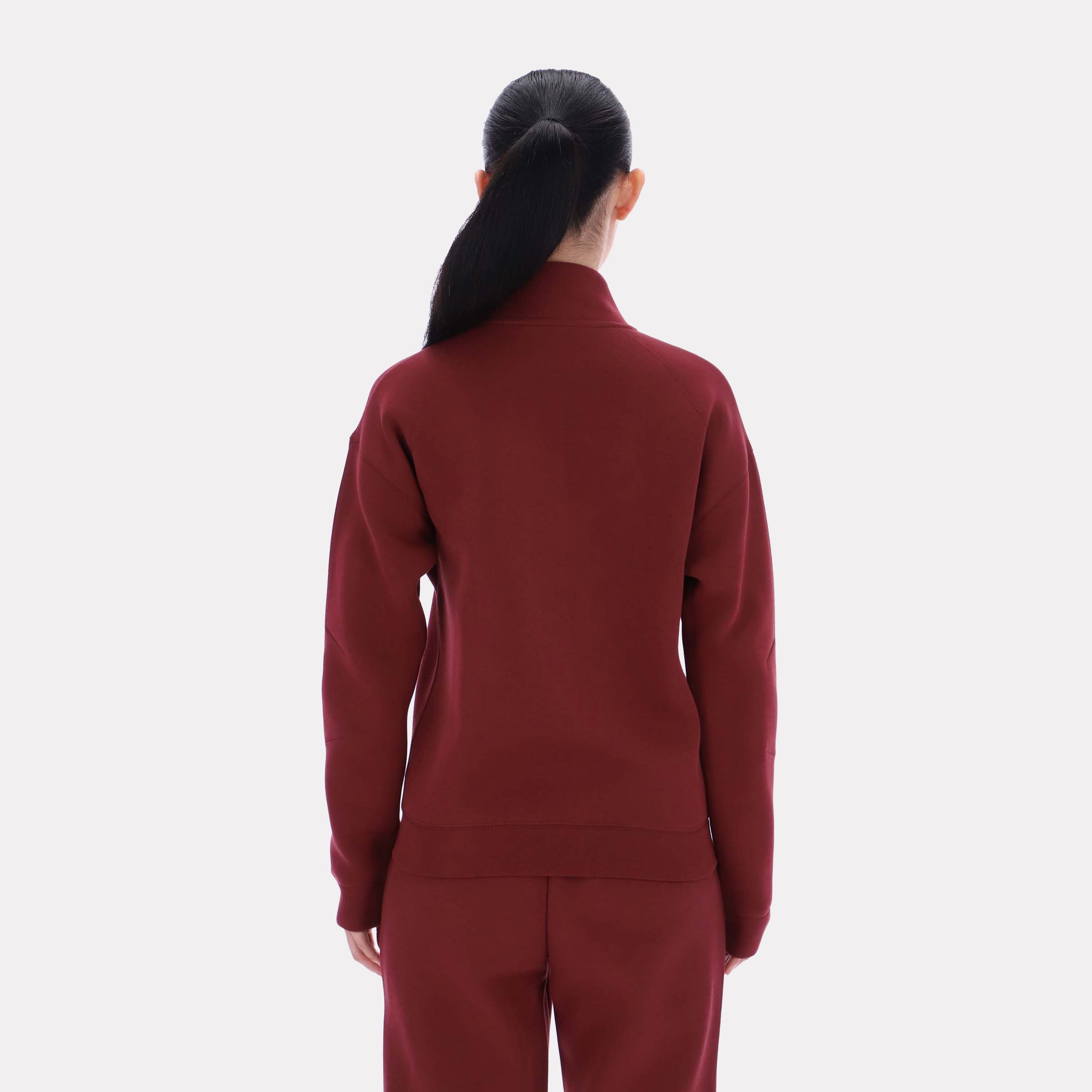 Reebok Women's Zip Through Track Top  In Burgundy REG