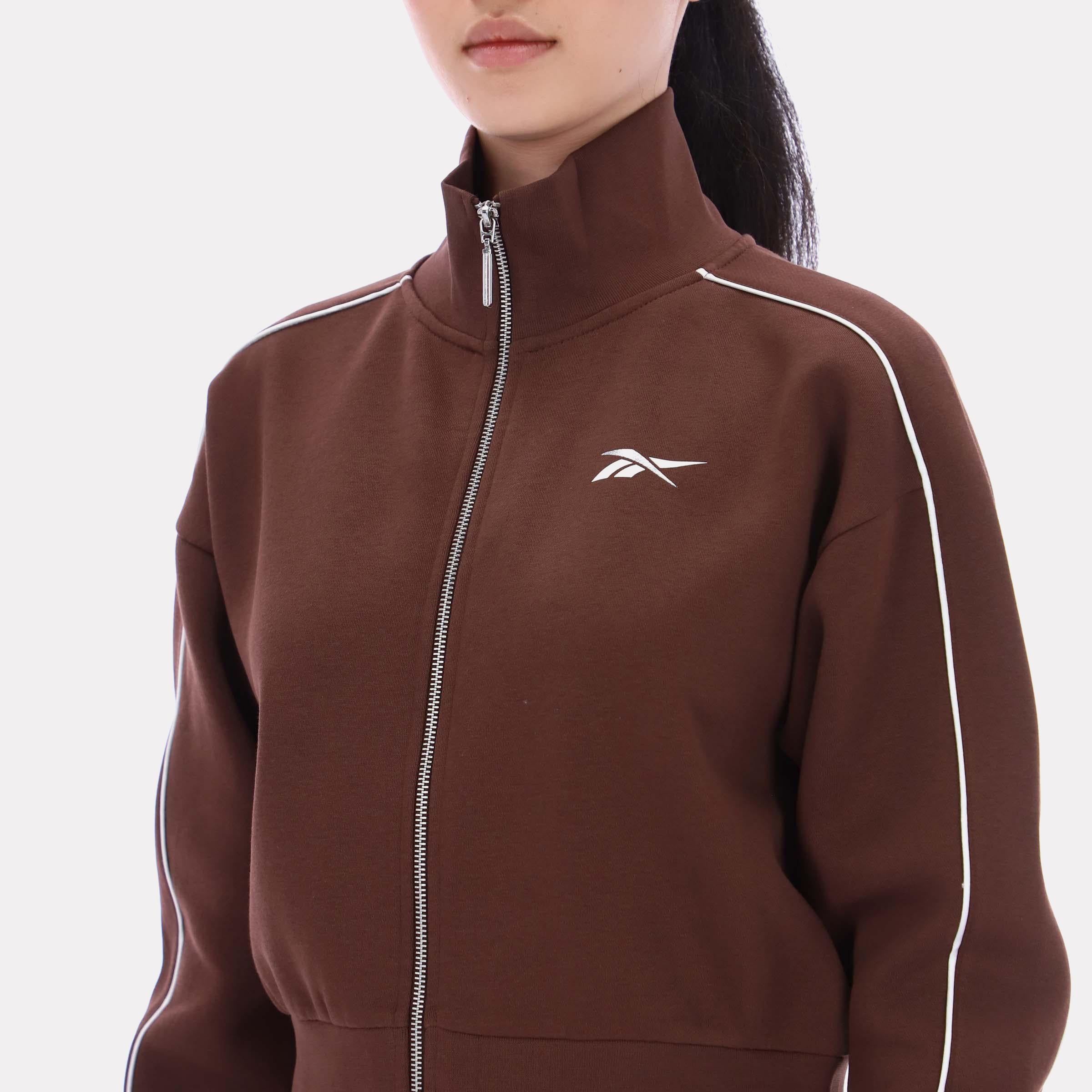 Reebok Apparel  Women's Brooklyn Cropped Bomber Jacket Reebok Classics App Women Brown Reg