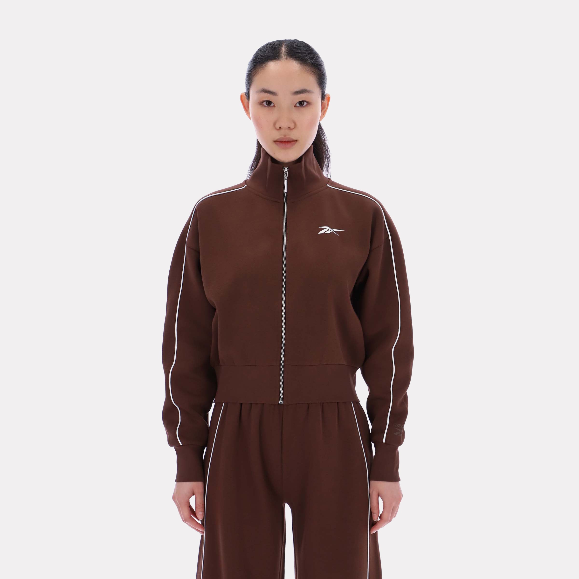 Reebok Women's Brooklyn Cropped Bomber Jacket  In Campus REG