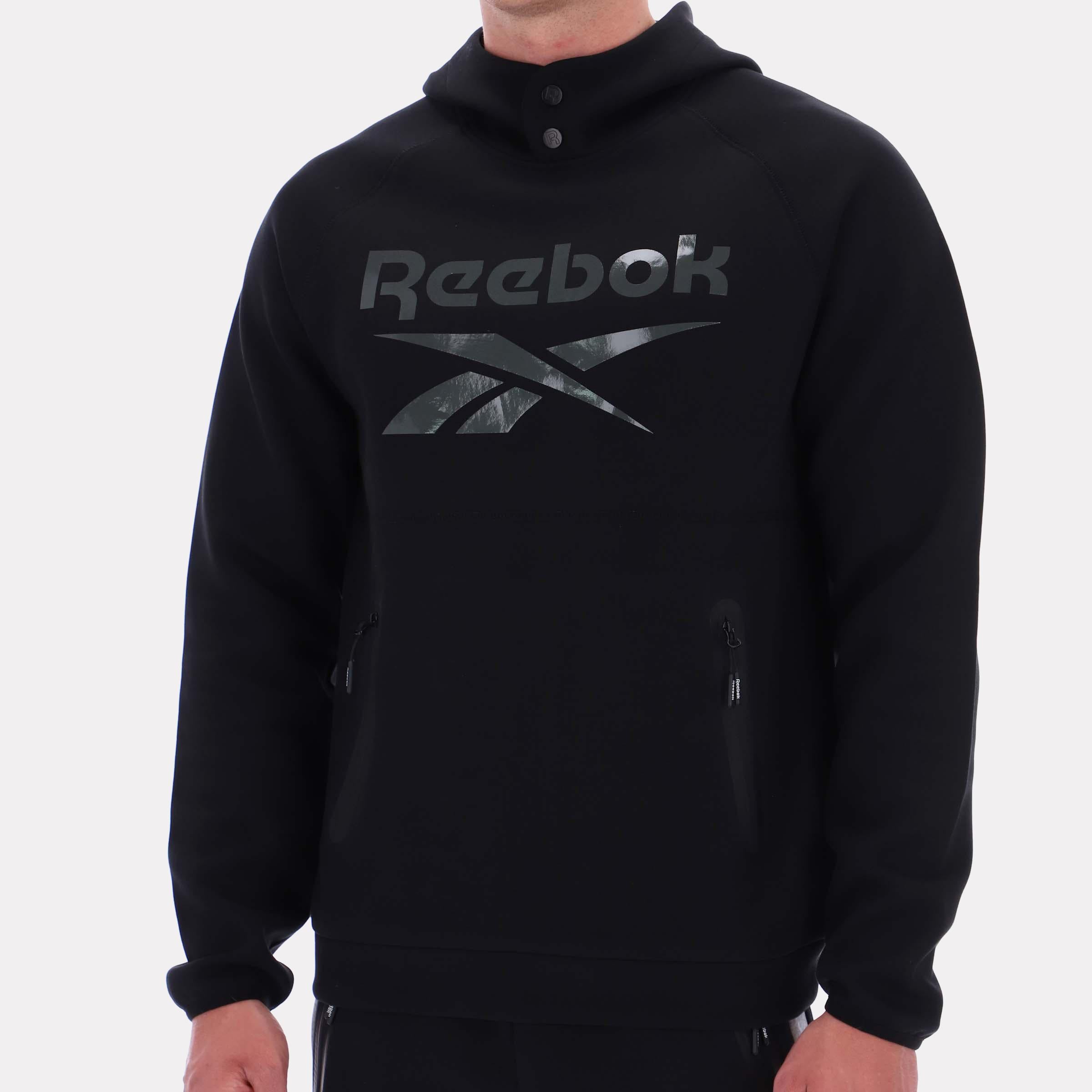 Reebok Apparel  Men's Overhead Hoody Fleece Reebok Classics App Men Black Reg