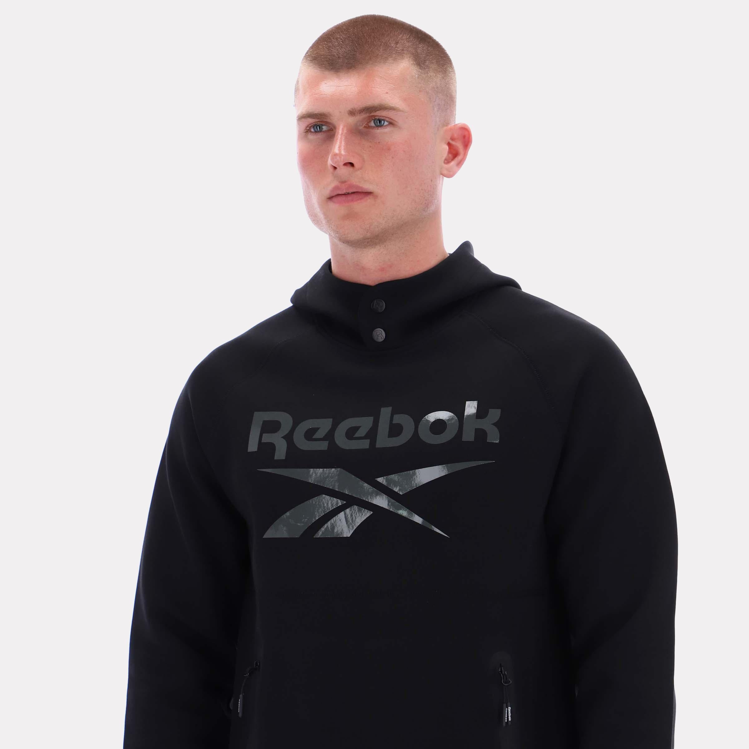 Reebok Apparel  Men's Overhead Hoody Fleece Reebok Classics App Men Black Reg