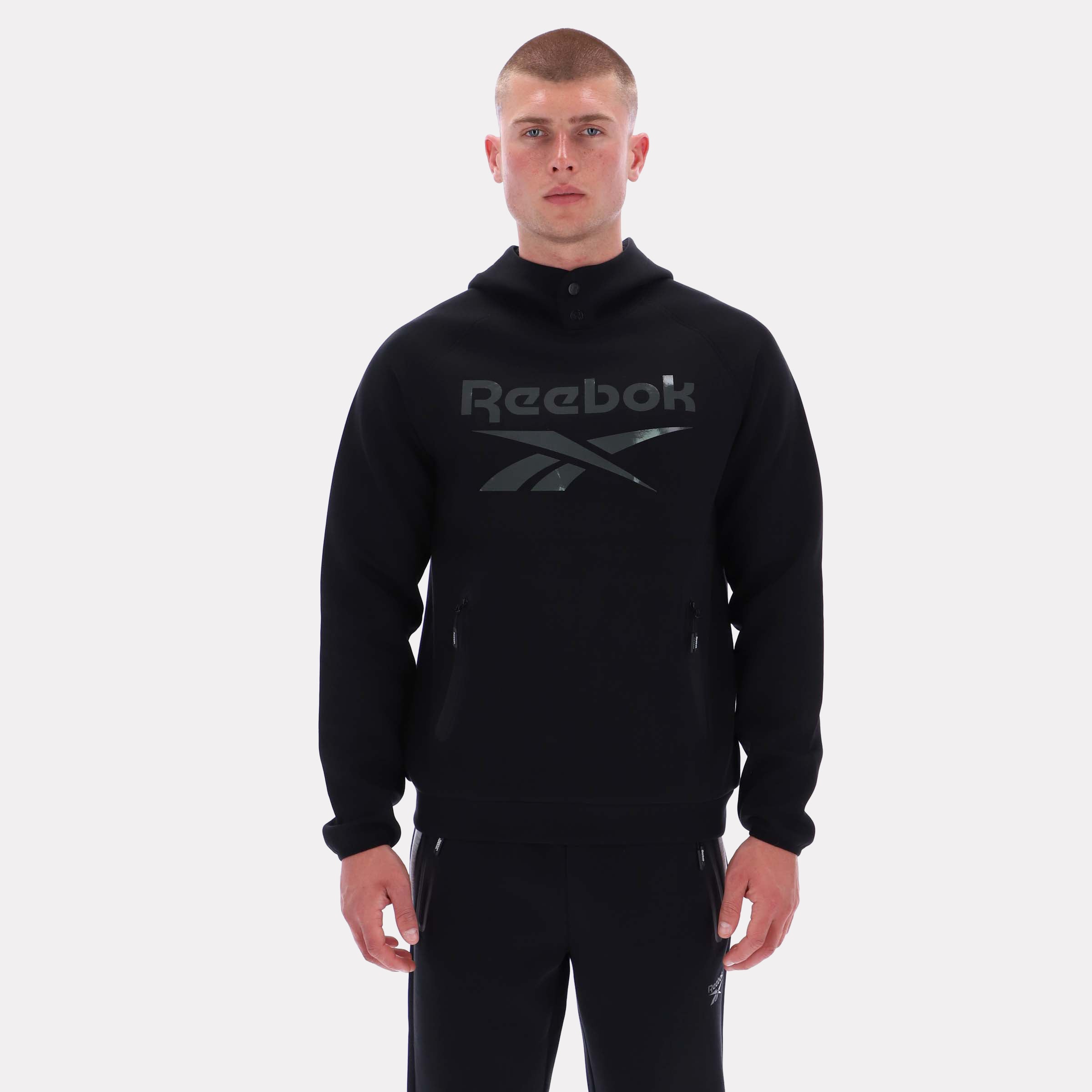 Reebok Men's Overhead Hoody Fleece  In Black REG