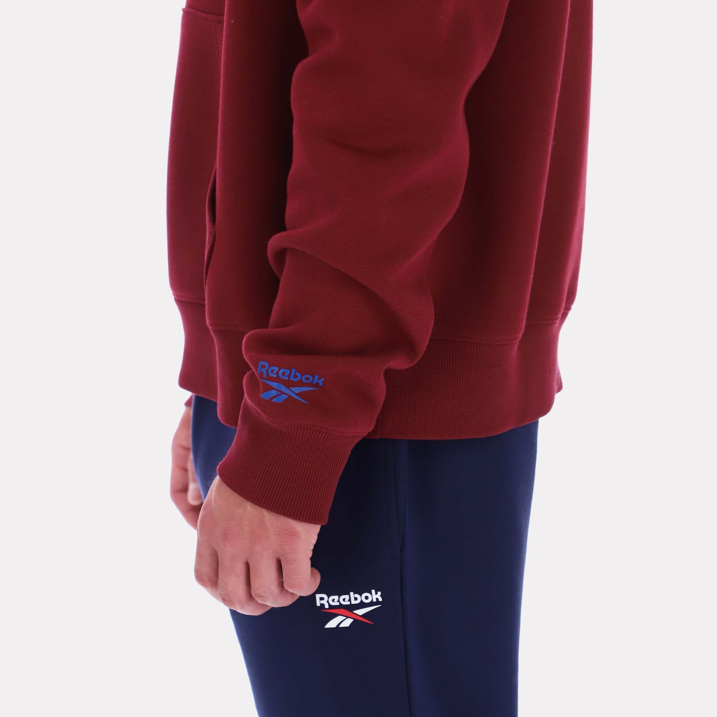 Reebok Men's Steff Vintage Hoody  In Burgundy REG
