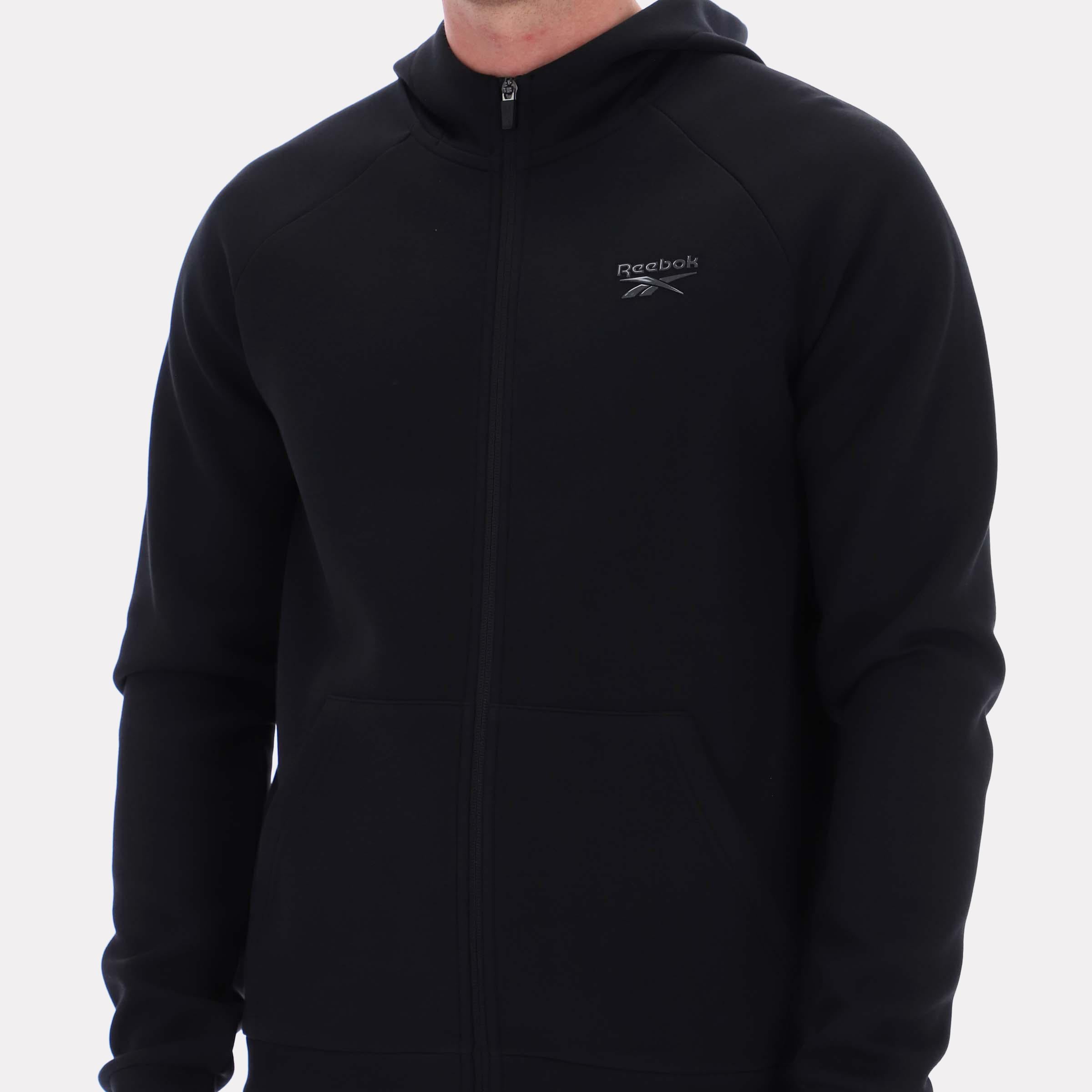 Reebok Apparel  Men's Core Zip Through Hoody Reebok Classics App Men Black Reg