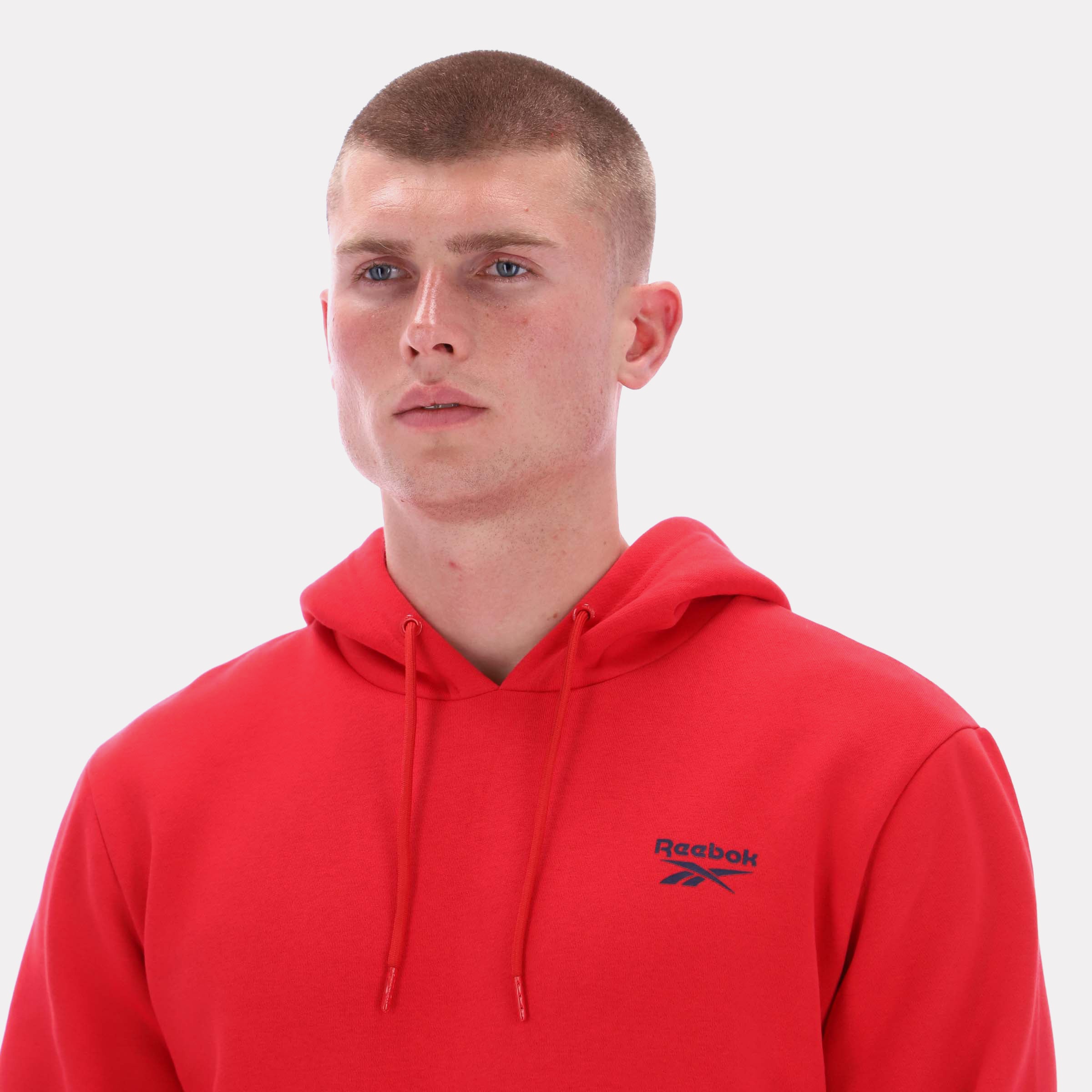 Reebok Men's Noah Small Logo Hoody  Reg In Red