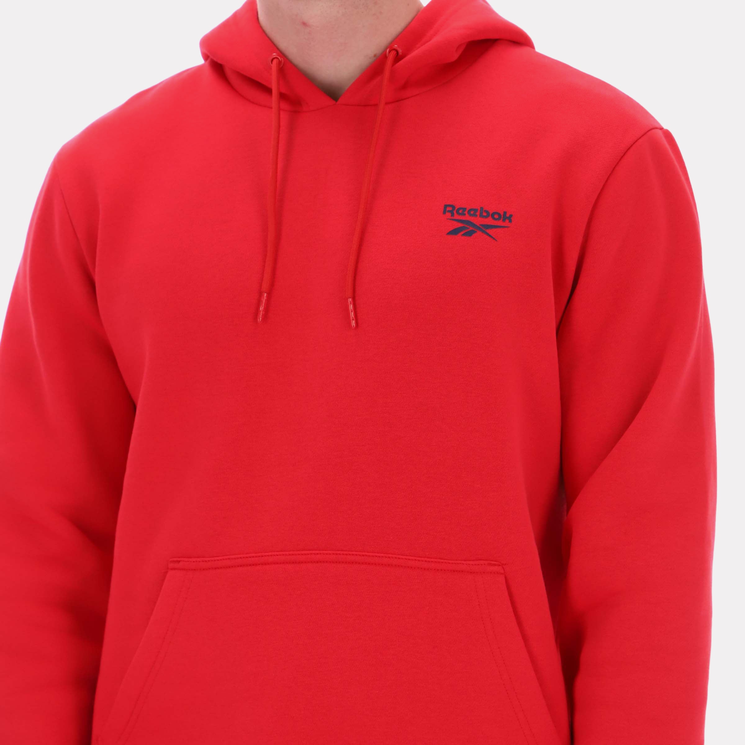 Reebok Men's Noah Small Logo Hoody  Reg In Red
