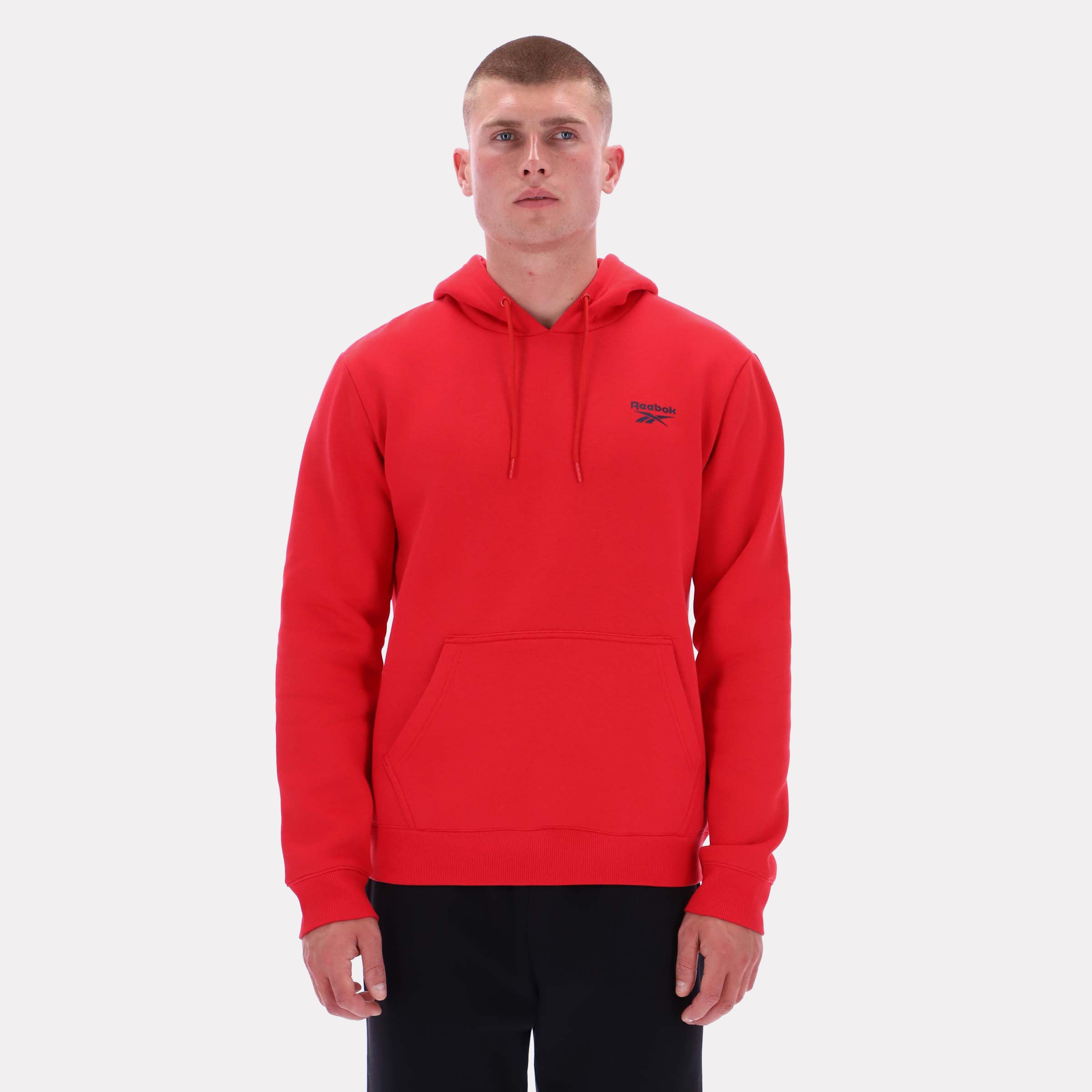 Reebok Men's Noah Small Logo Hoody  Reg In Red