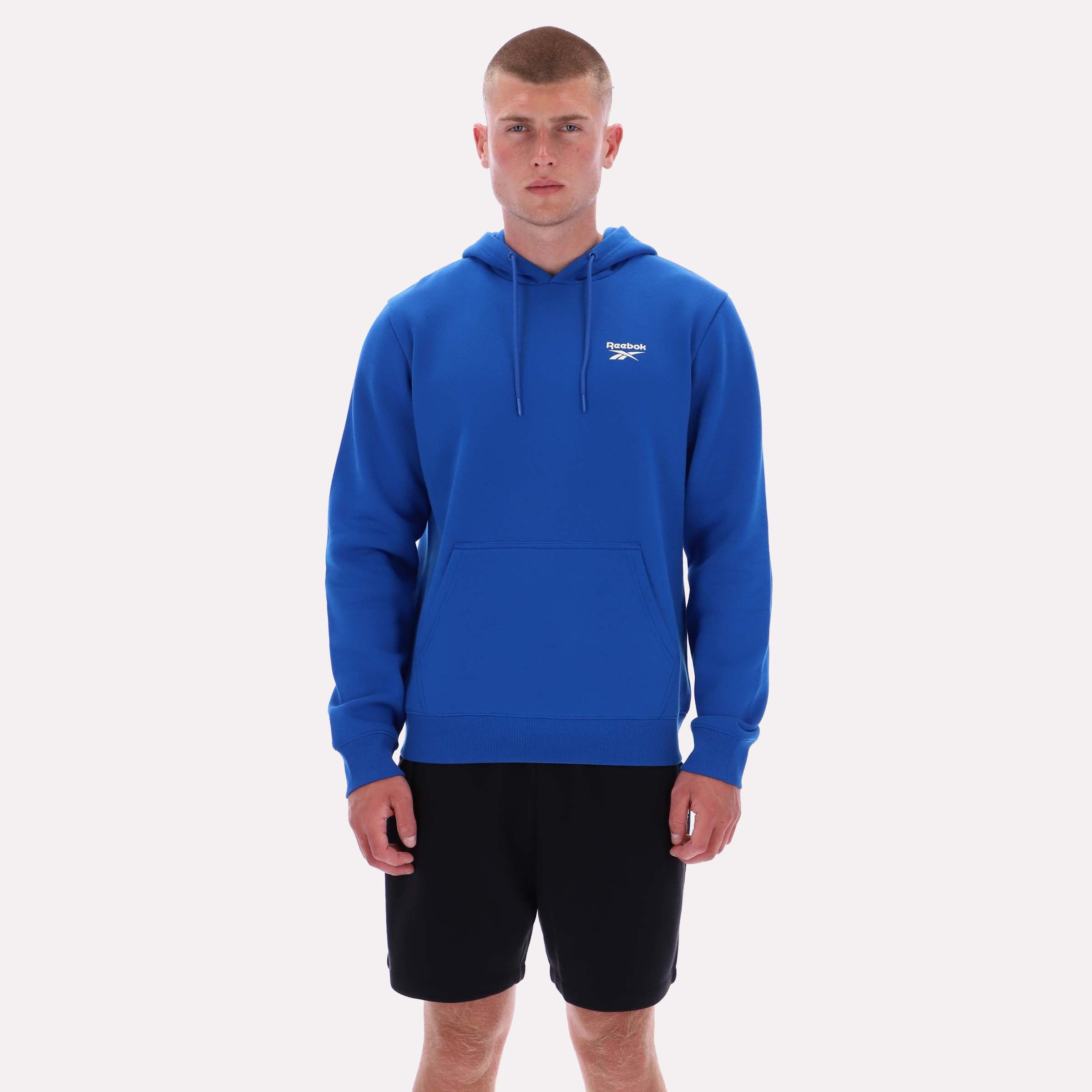 Reebok Men's Noah Small Logo Hoody  In Blue REG