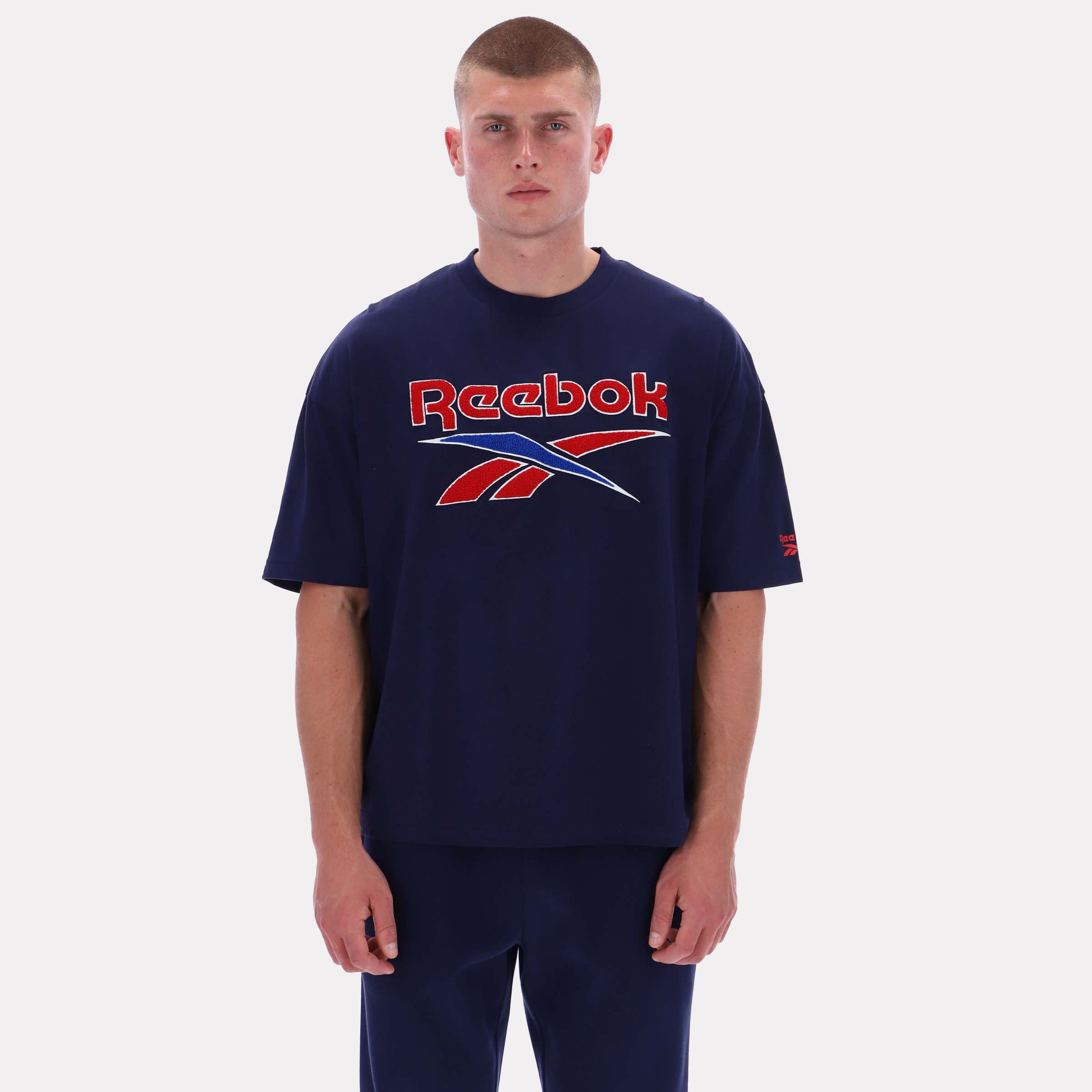 Reebok Men's Morehead Vintage Ss Tee  In Navy REG