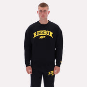 Reebok Apparel  Men's Cottle Sweatshirt Reebok Classics App Men Black Reg