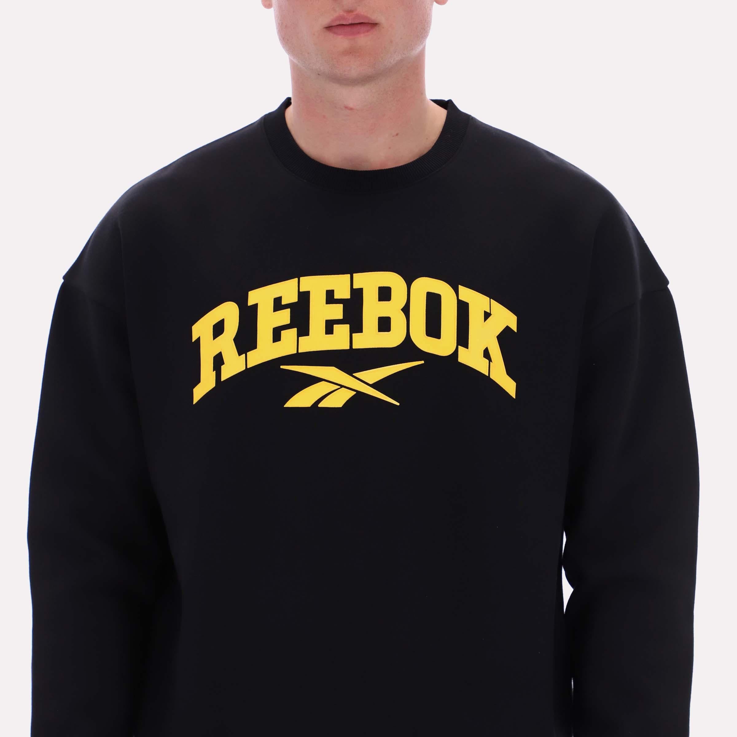 Reebok Apparel  Men's Cottle Sweatshirt Reebok Classics App Men Black Reg