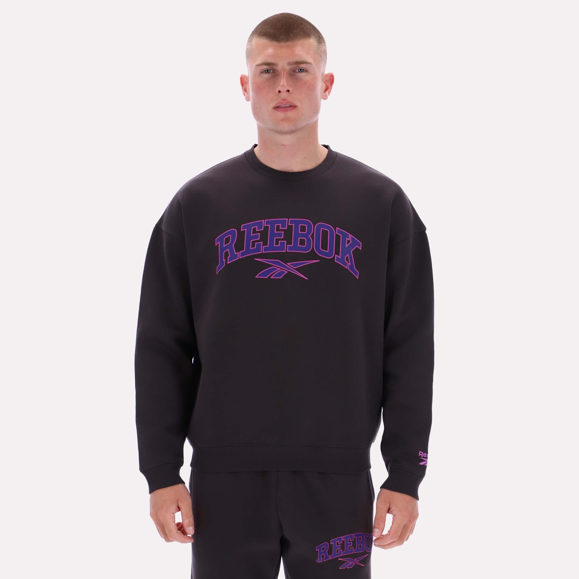 Reebok Apparel  Men's Curtis Varsity Sweatshirt Black Reg