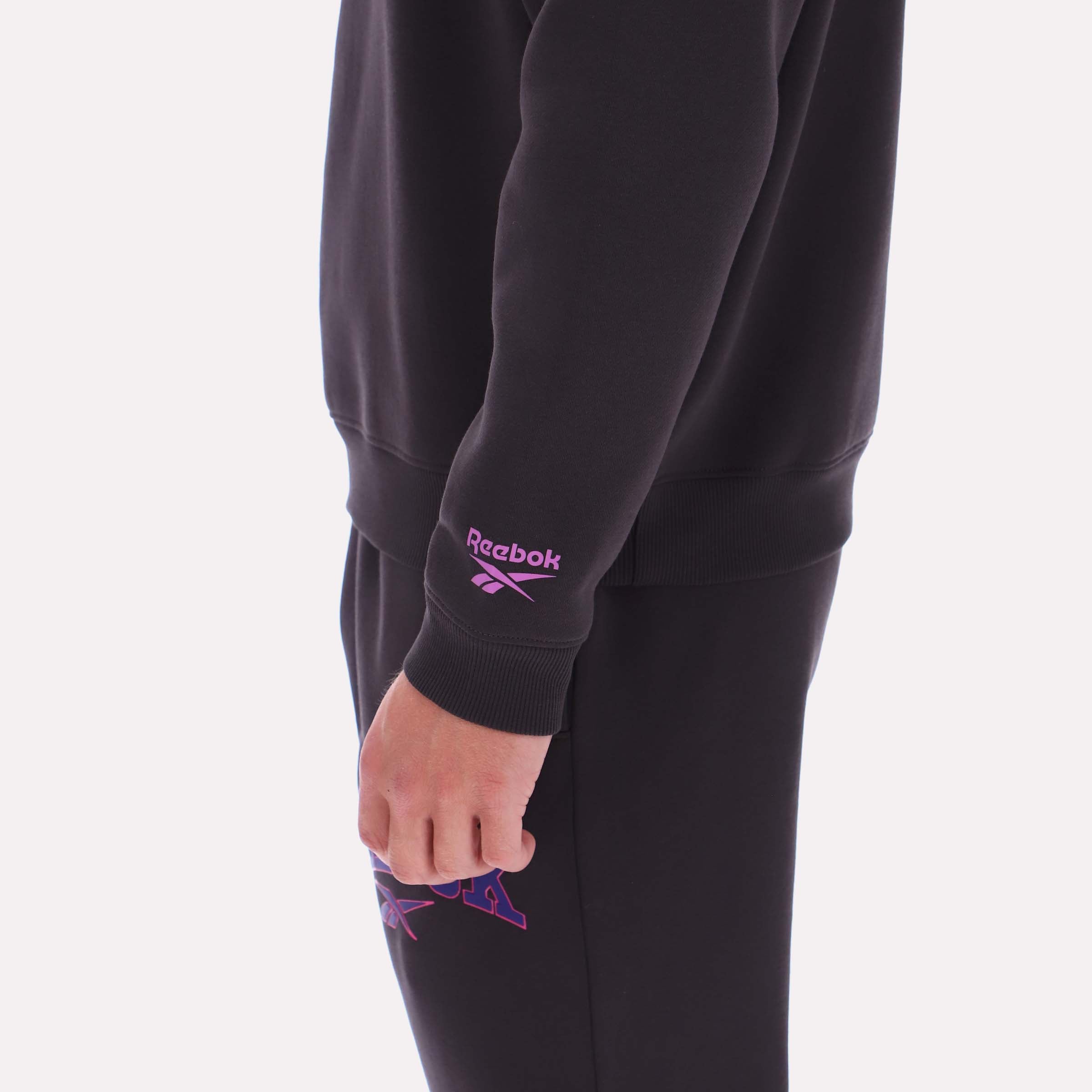 Reebok Men's Curtis Varsity Sweatshirt  Reg In Washed Black