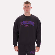 Reebok Men's Curtis Varsity Sweatshirt  Reg In Washed Black