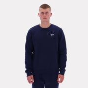 Reebok Men's Kai Small Logo Crewneck Sweatshirt  In Navy REG