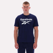 Reebok Apparel  Men's Chad Big Logo Crew Neck Ss Tee Blue Reg